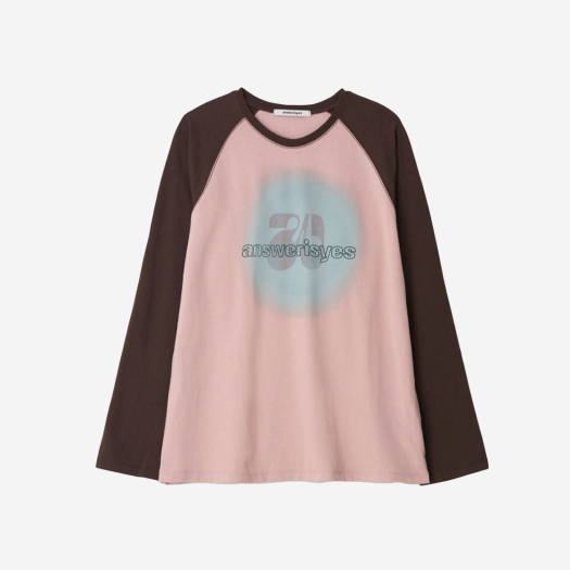 100023200033 answerisyes Shadow long sleeve t-shirt Pink/Brown
