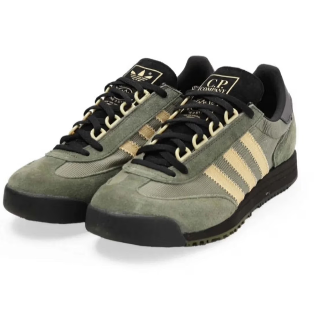 Adidas x C.P. Company Wimberly Spezial Tech Khaki Preloved Bronze, Adidas x C.P. Company SL 83 Spezial Dust Green Sand 착용 스타일 - 5