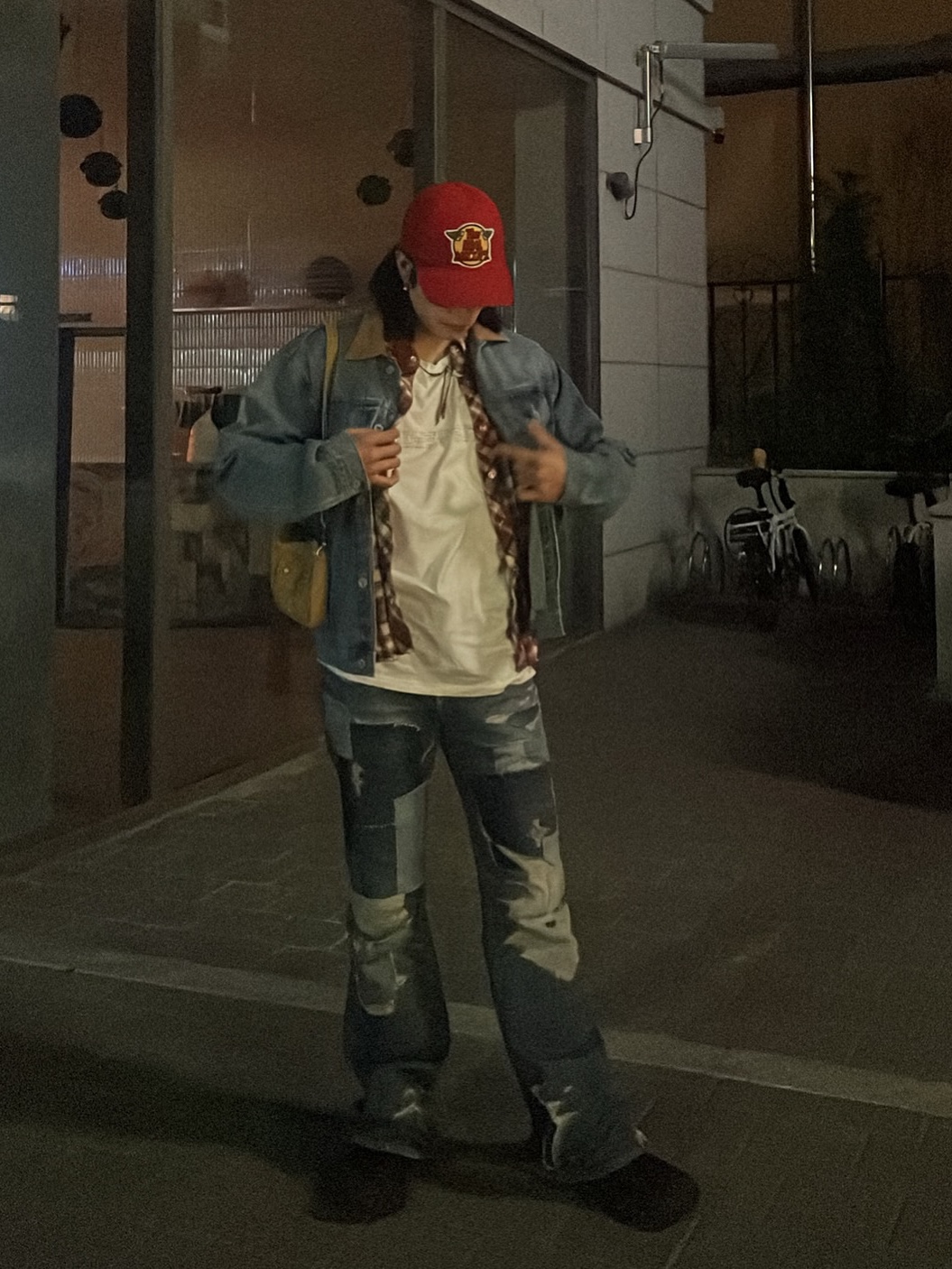 Ballute Denim Trucker Jacket Light Blue 착용 스타일