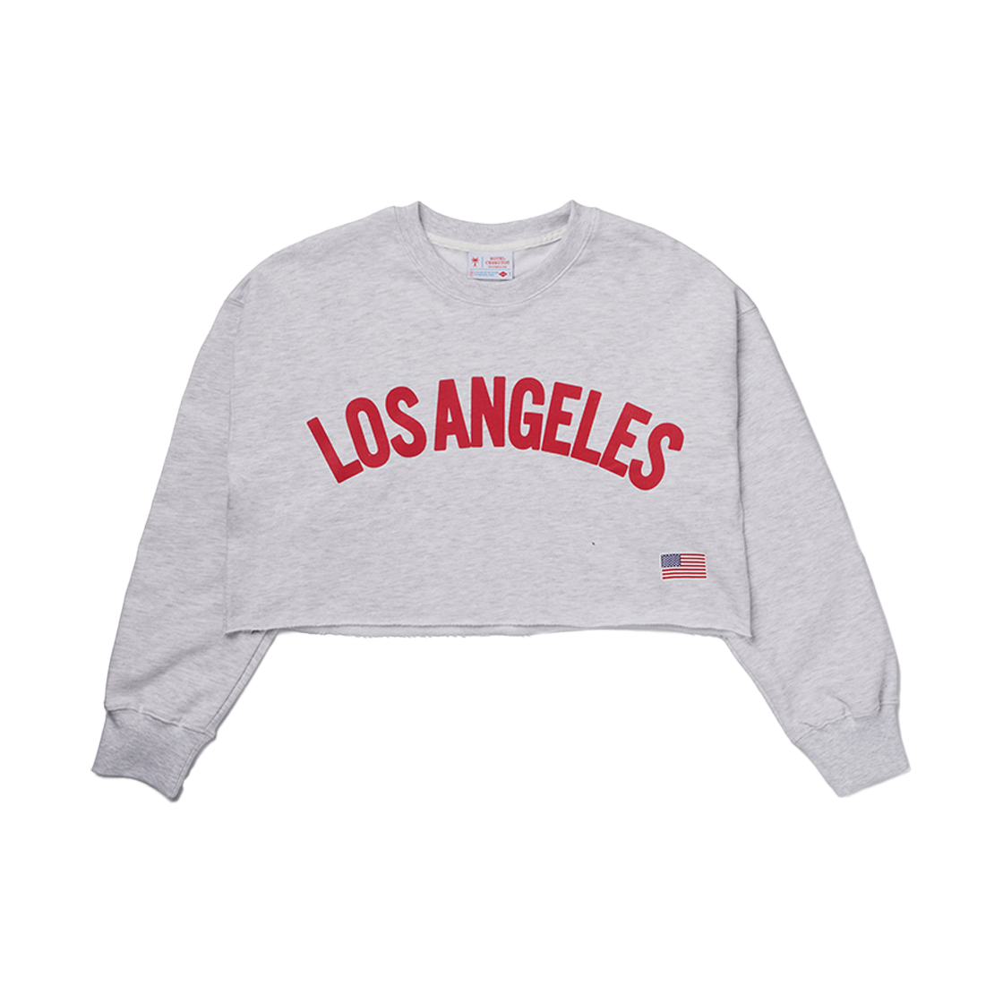 호텔세리토스 로스엔젤레스 크롭 스웻셔츠 멜란지그레이