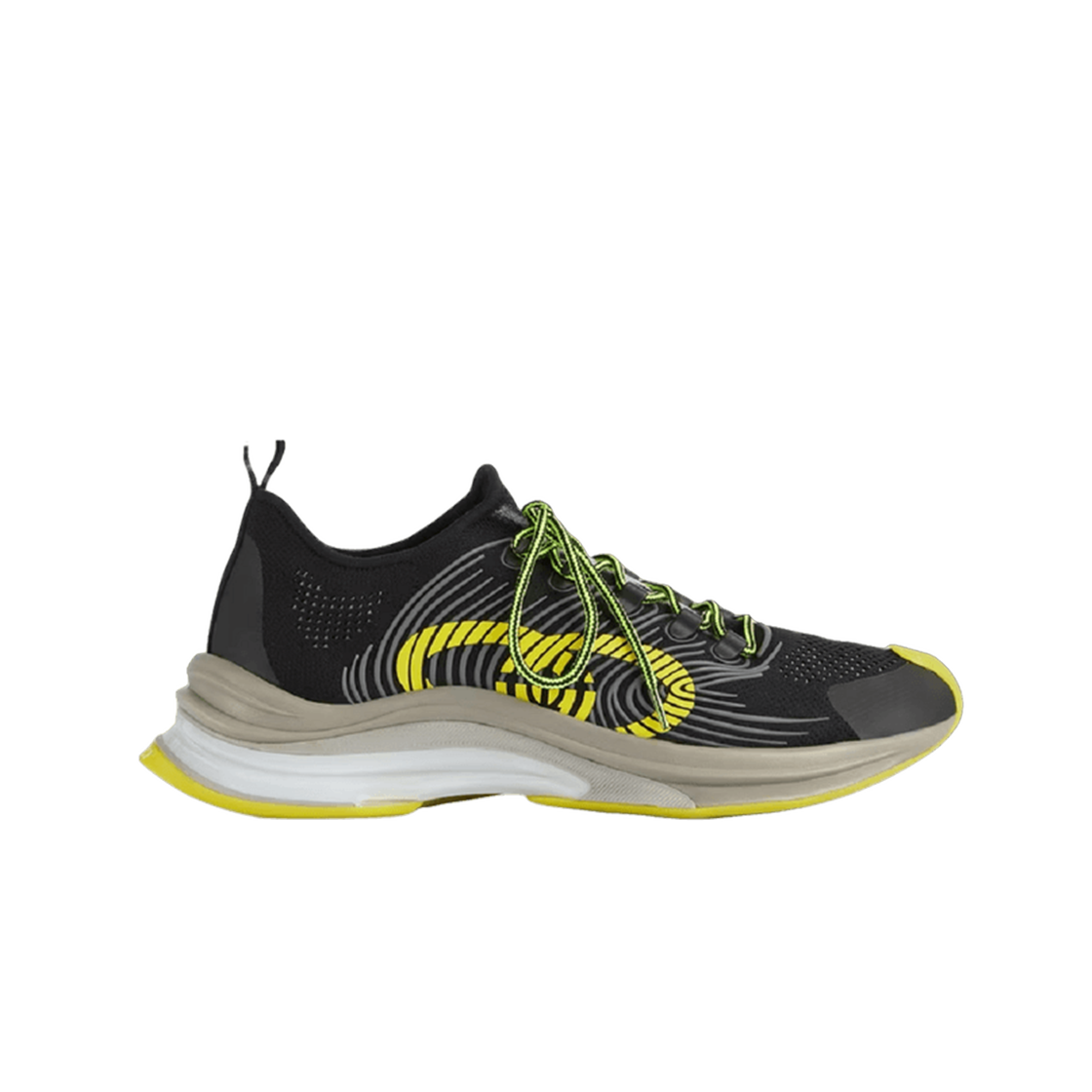 구찌 런 스니커즈 블랙 옐로우