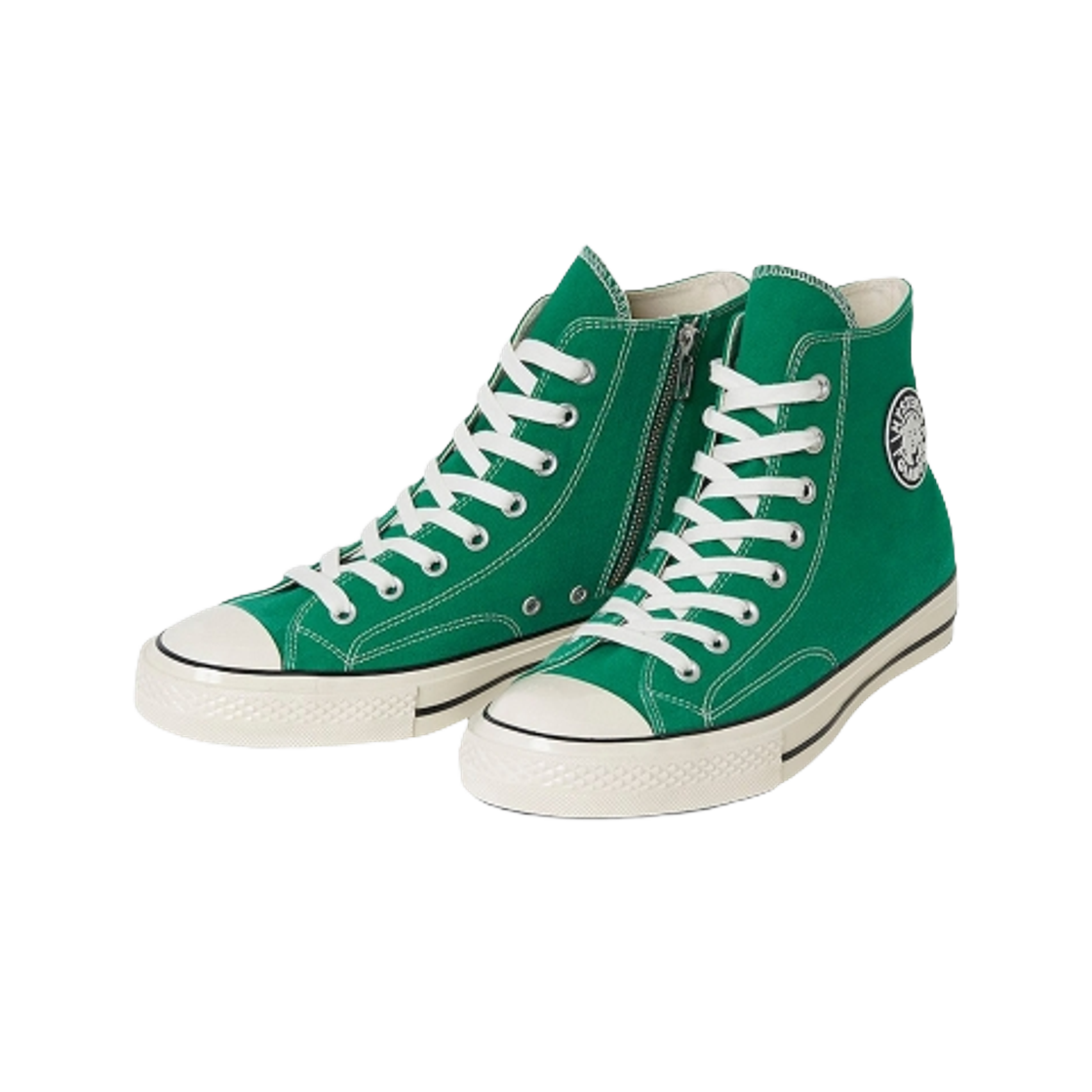 02243QS01 Hysteric Glamour Side Zip High-Top Sneakers Green