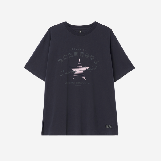 Z24FWTP010NY zeezeezee STAR Oversized T-Shirt Navy Blue