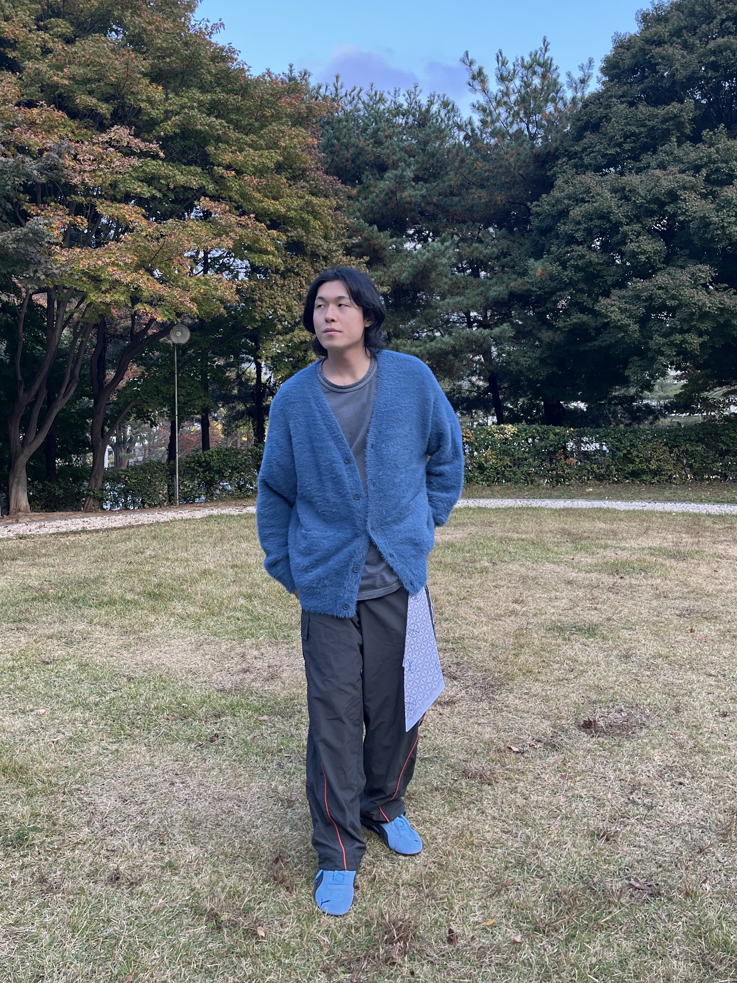 Puma Speedcat Archive Team Light Blue Club Navy 착용 스타일 - 3