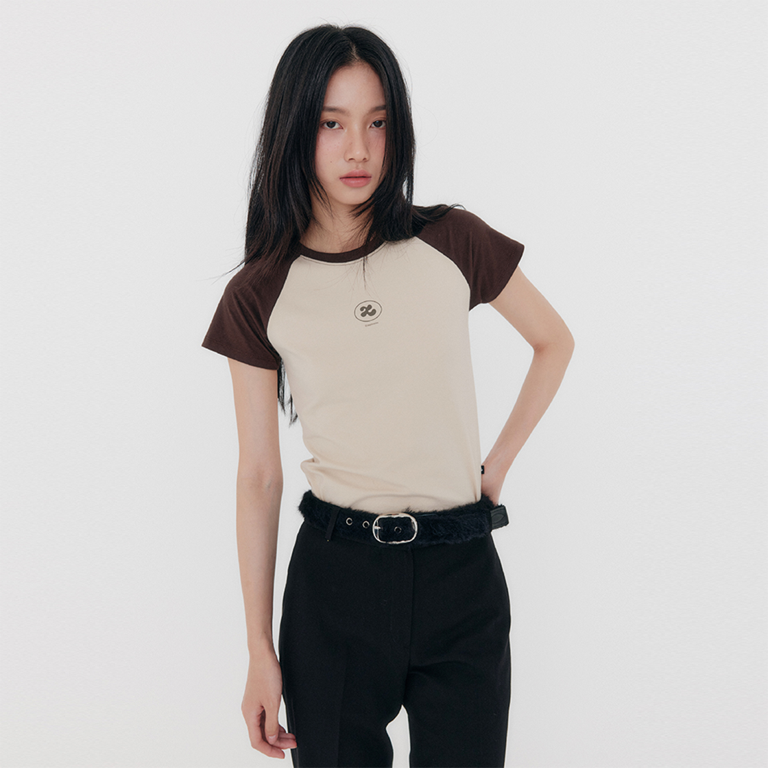 지지지 레글런 로고 티셔츠 웜 베이지(zeezeezee Z Logo Raglan T-shirt Warm Beige) - 3