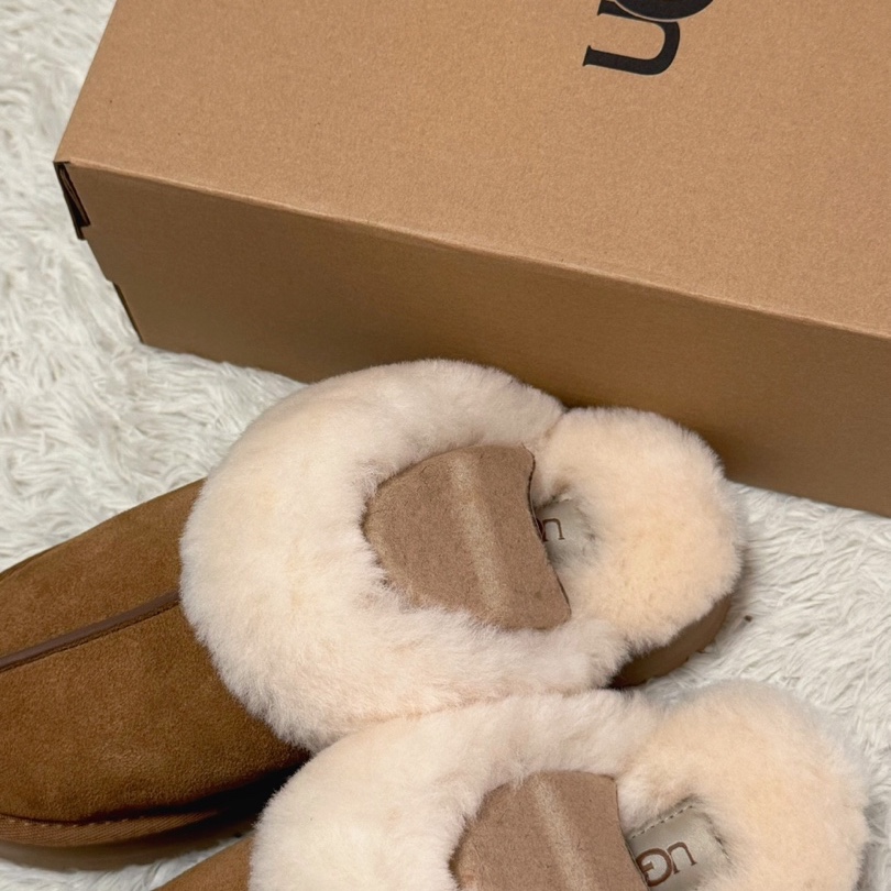 (W) UGG Disquette Slipper Chestnut 착용 스타일 - 2