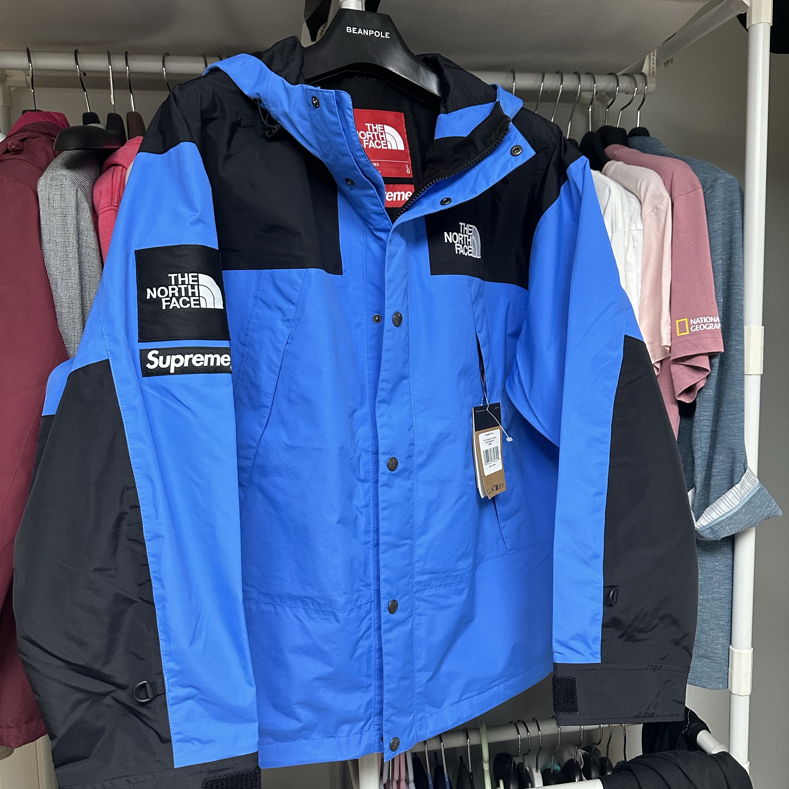 Supreme x The North Face Mountain Jacket Blue - 24FW 착용 스타일 - 1
