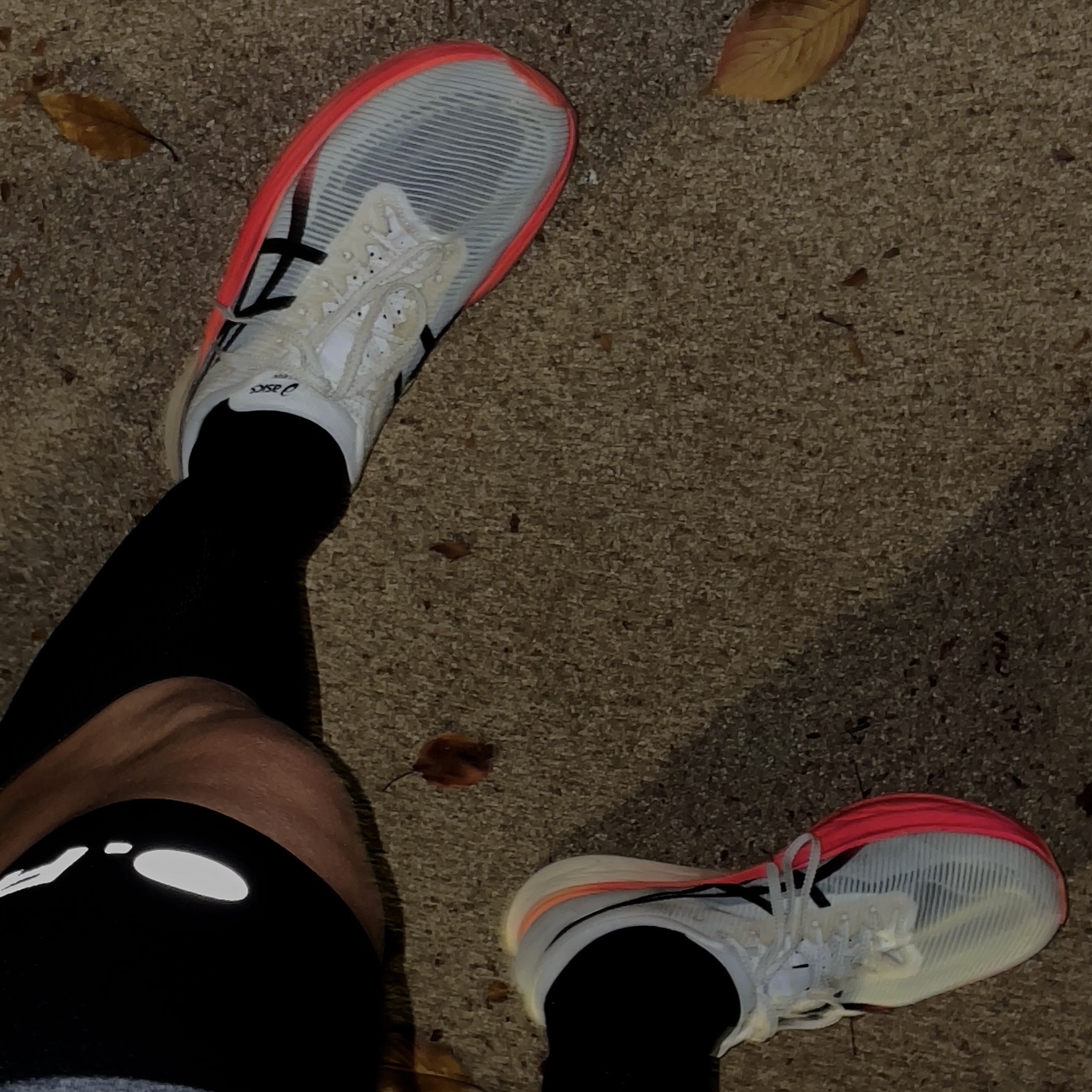 Asics Metaspeed Sky+ White Black 착용 스타일