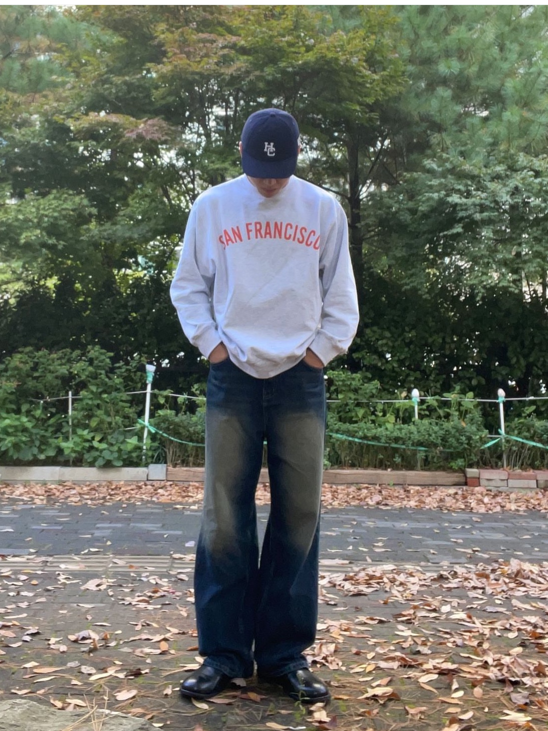 Kinchi Shower - 808 (a) Black, Hotel Cerritos Big HC Ball Cap Navy 착용 스타일 - 1