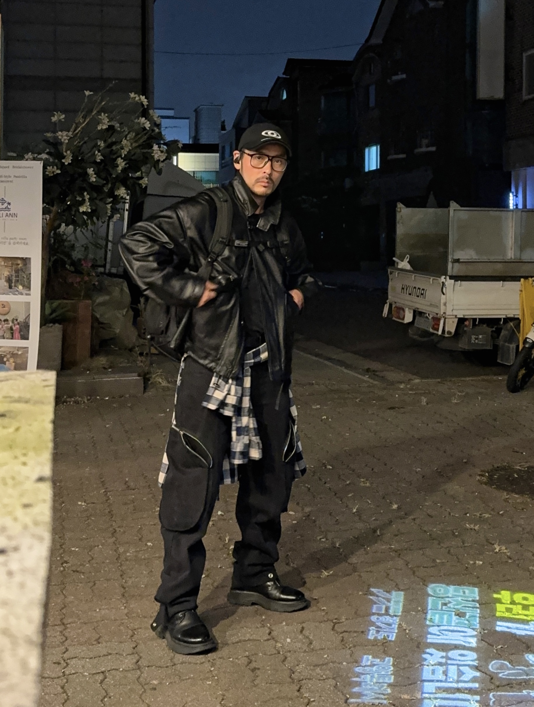 Civision by CSC Double Brim Cap Black 착용 스타일 - 2