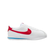 (W) Nike Cortez Leather White Varsity Red