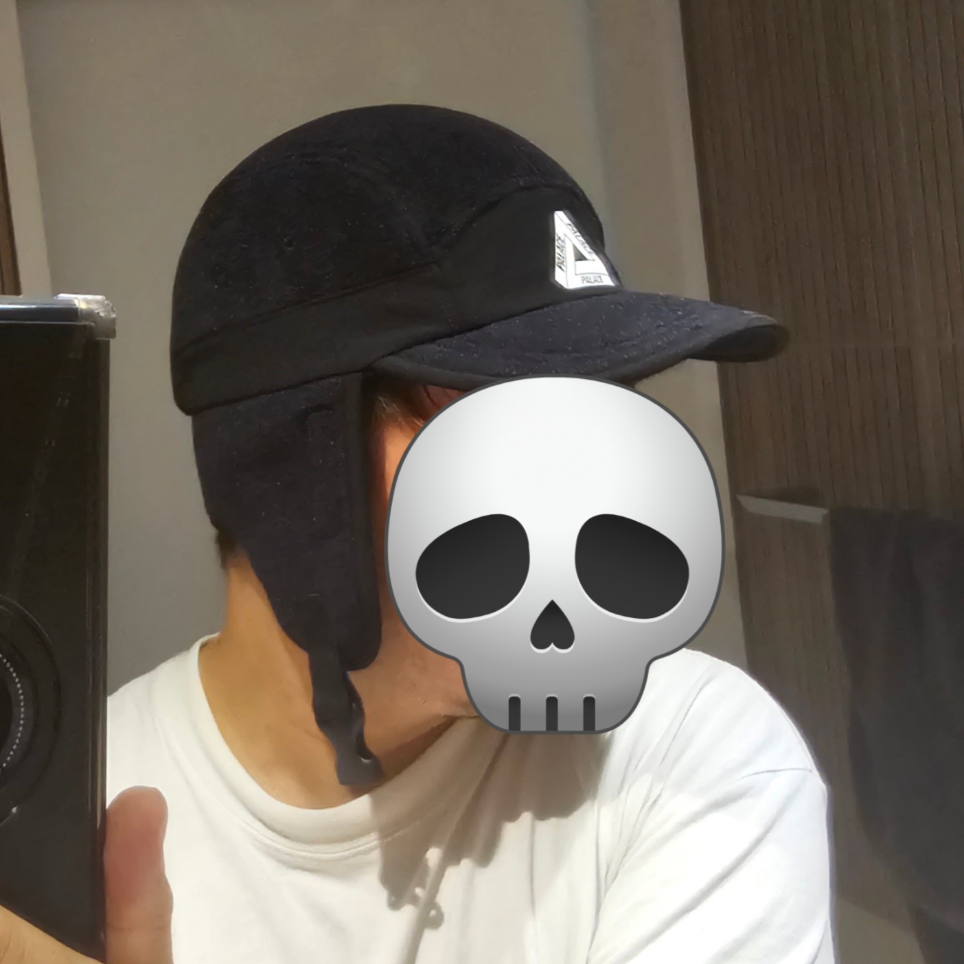 Palace Polartec Mask 5-Panel Black - 24FW 착용 스타일 - 4