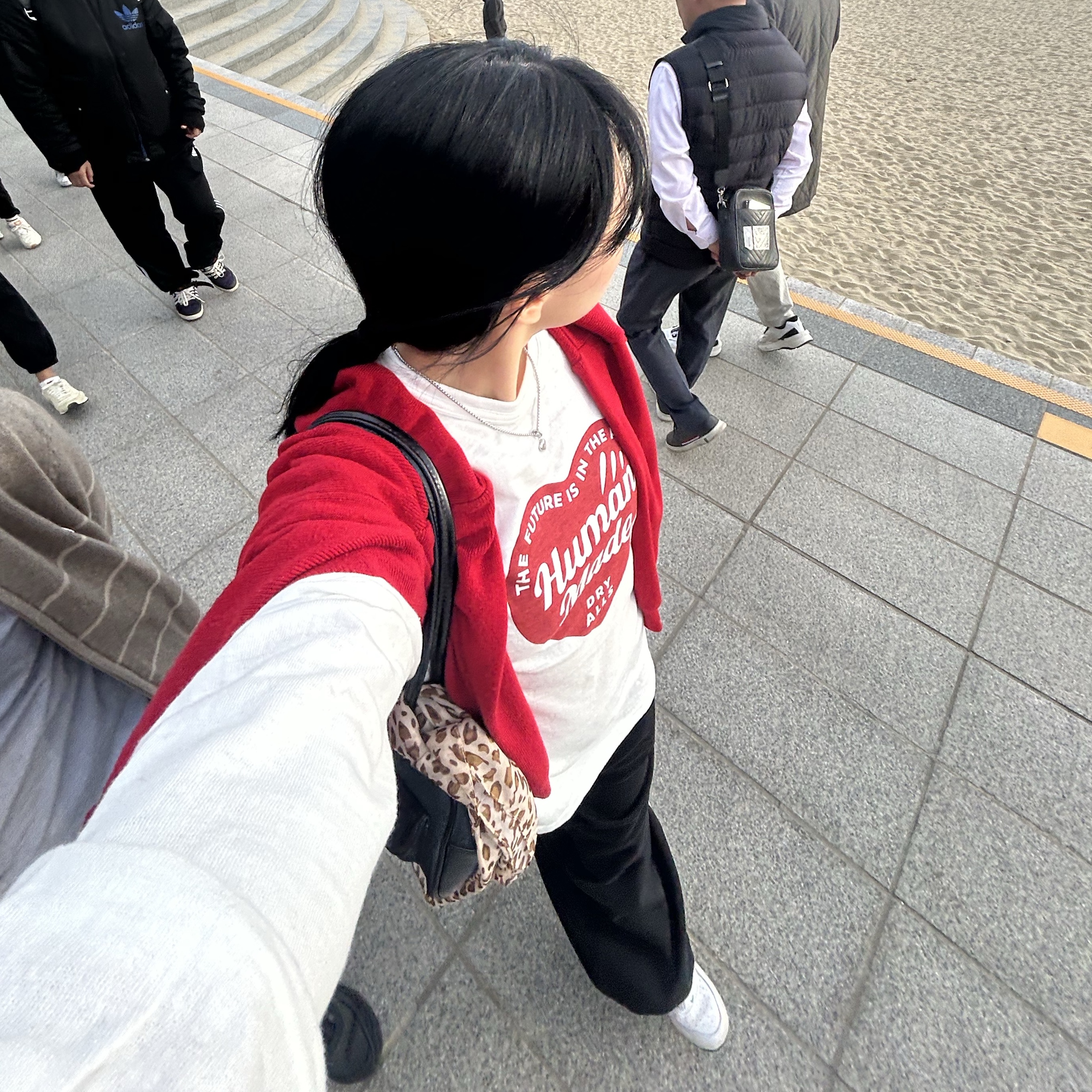 Human Made Graphic L/S T-Shirt White 착용 스타일