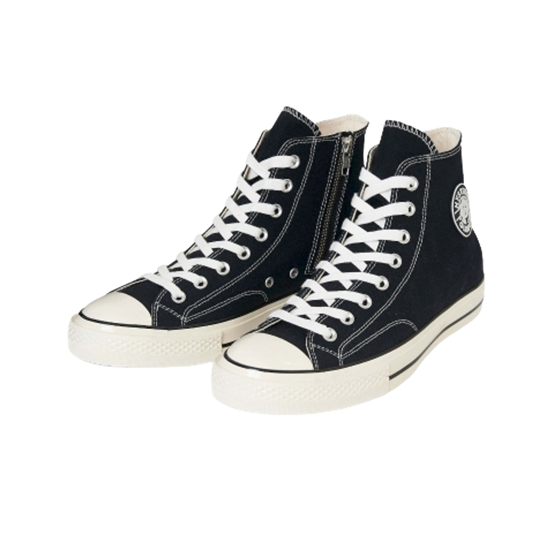 02243QS01 Hysteric Glamour Side Zip High-Top Sneakers Black