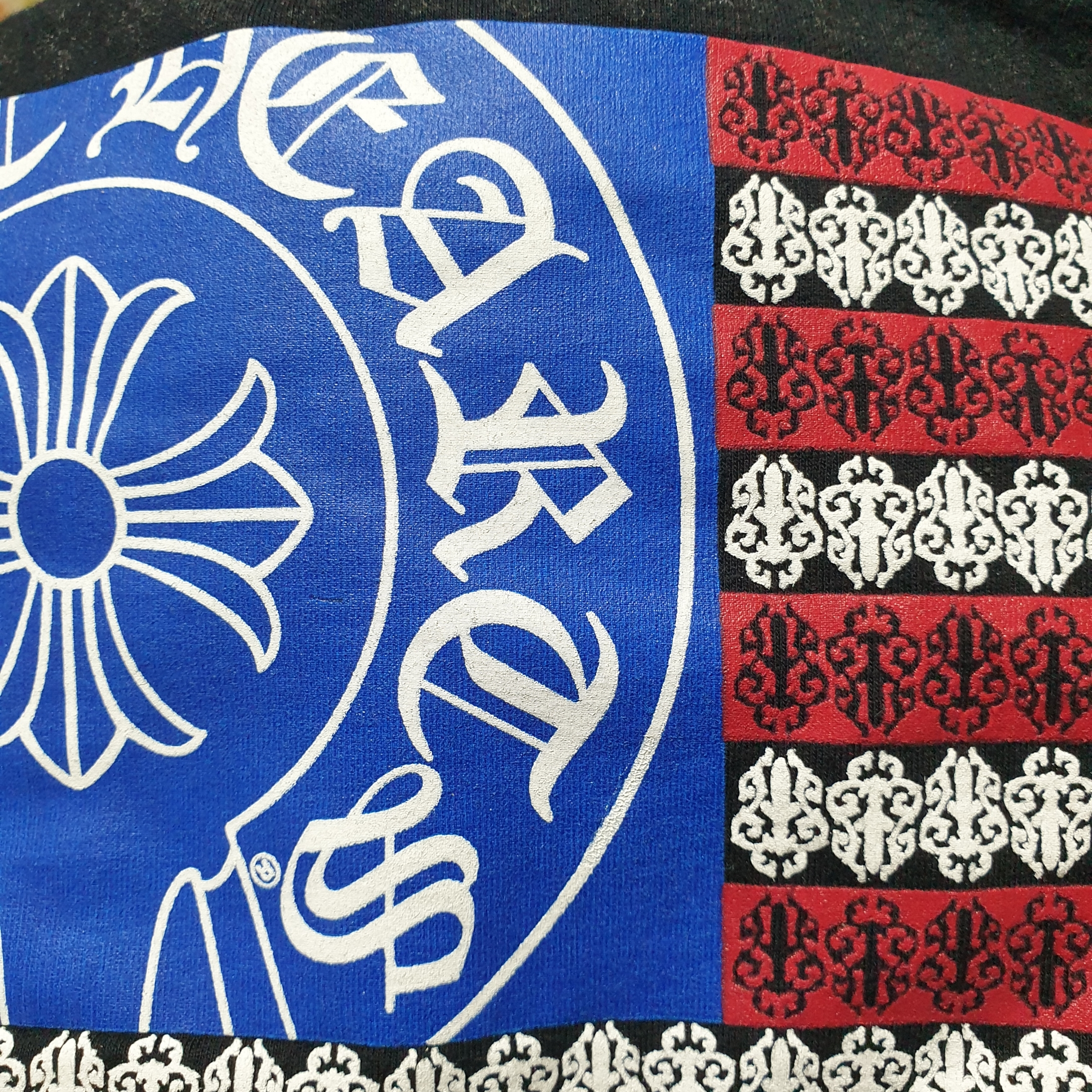 Chrome Hearts American Flag Dagger LS T-Shirt Black 착용 스타일 - 1