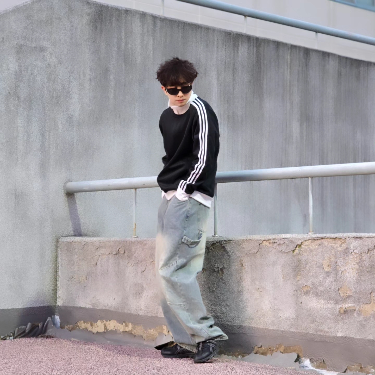 Adidas Adicolor Classics Beckenbauer Track Jacket Black - KR Sizing, Adidas Adicolor Classics Beckenbauer Track Jacket Black - US Sizing 착용 스타일 - 4