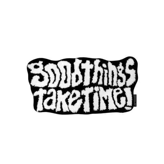 E2311_0213 earpearp Good Things Take Time Rug Black