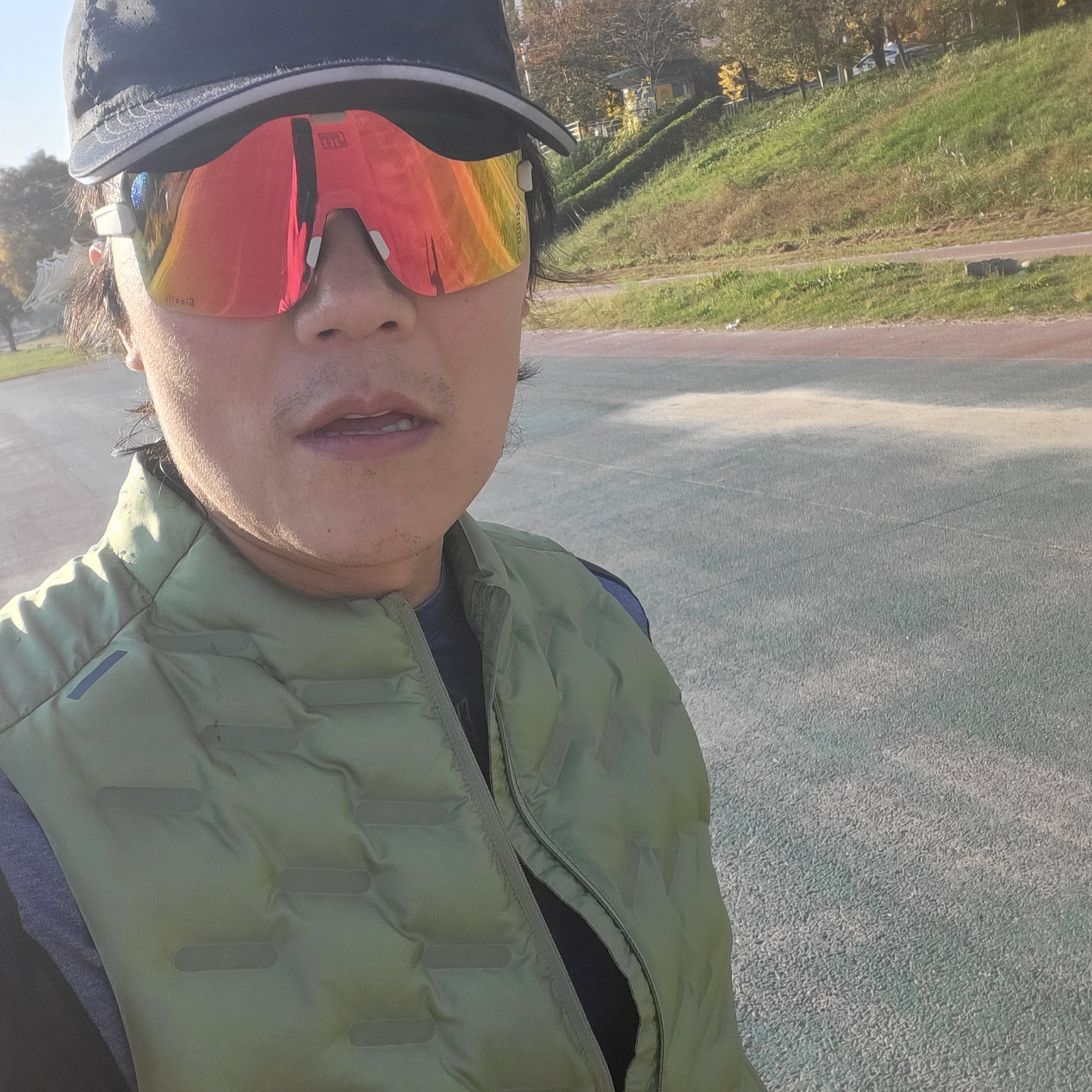 Nike Therma-Fit ADV Repel Down Running Vest Field Green - Asia 착용 스타일