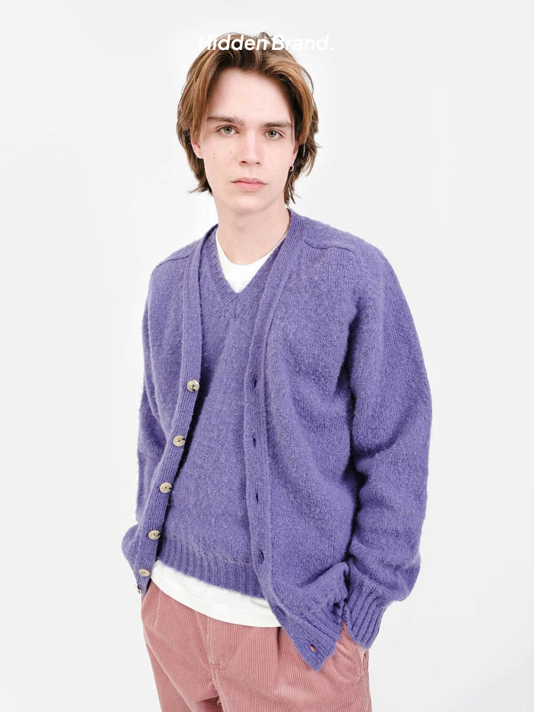 Howlin Shaggy Bear Knit Purple Mix, Howlin Shaggy Bear Knit White 착용 스타일 - 7