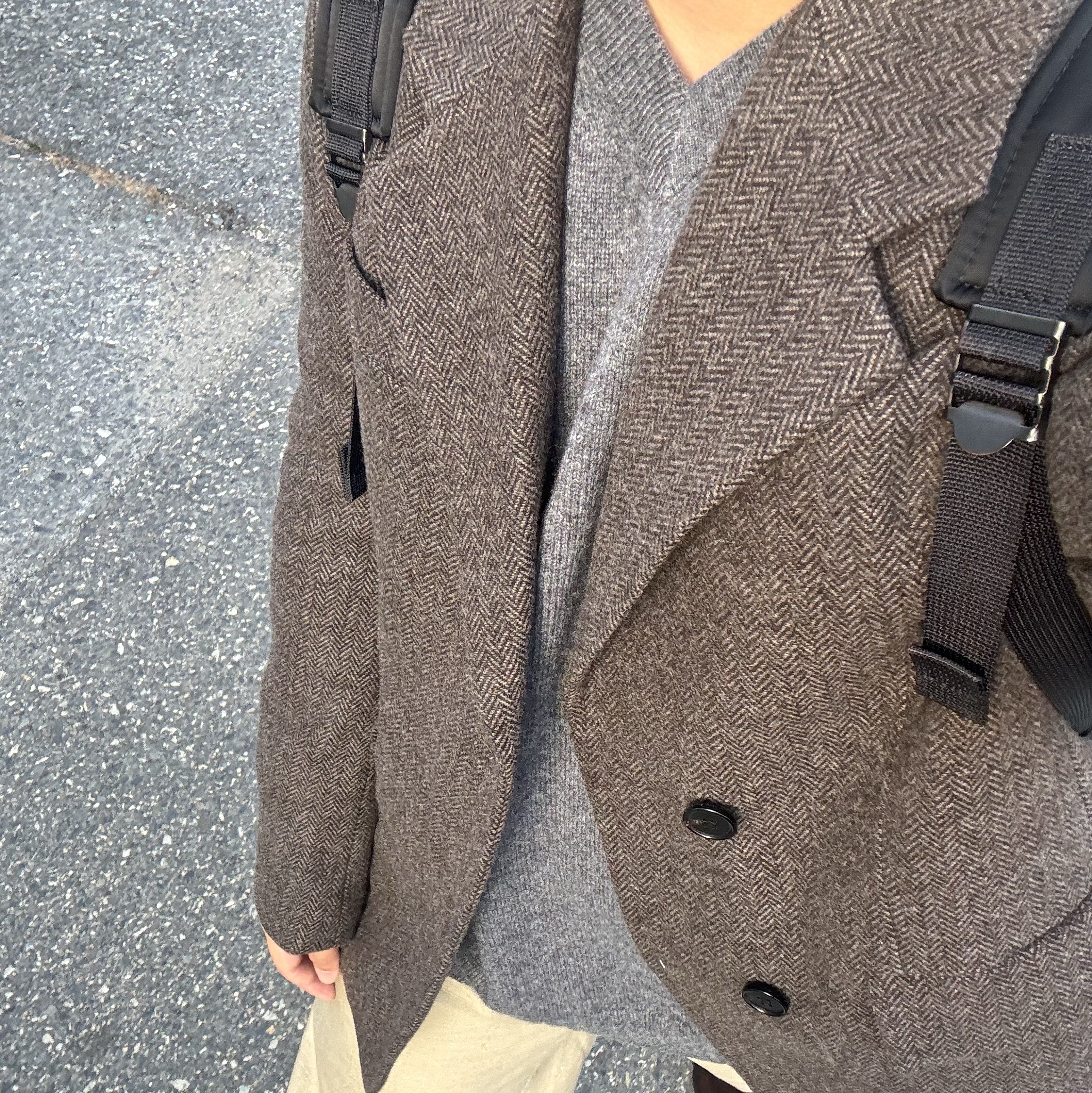 Porter Tanker Backpack Black 착용 스타일
