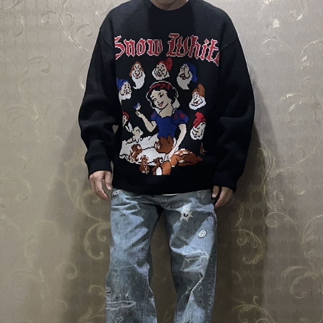 Supreme HJR Trompe L'oeil Loose Fit Jean Blue - 24FW, Jordan 1 x Travis Scott Retro Low OG SP Reverse Olive 착용 스타일 - 4