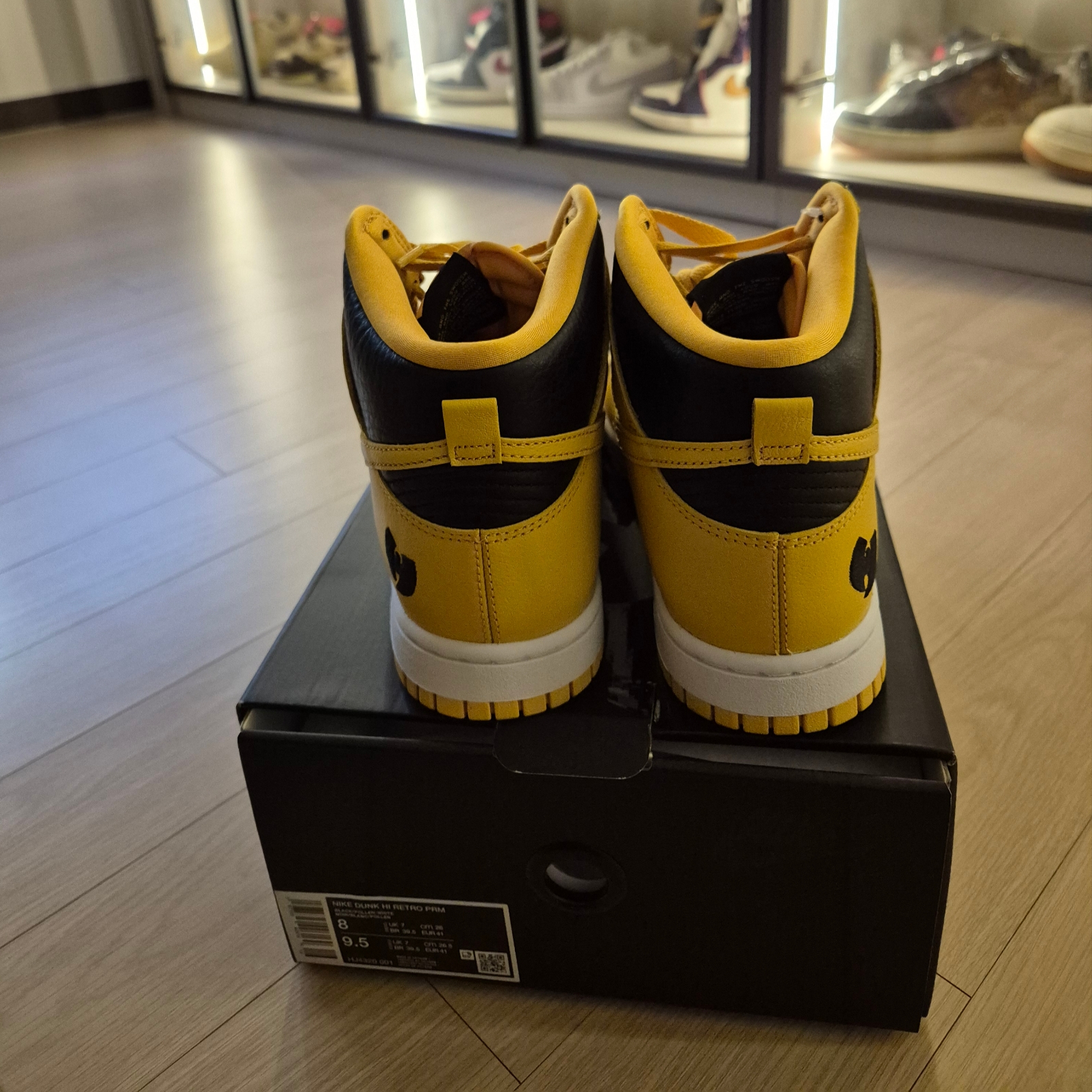 Nike Wu-Tang Clan Dunk High Black and Pollen 착용 스타일 - 4