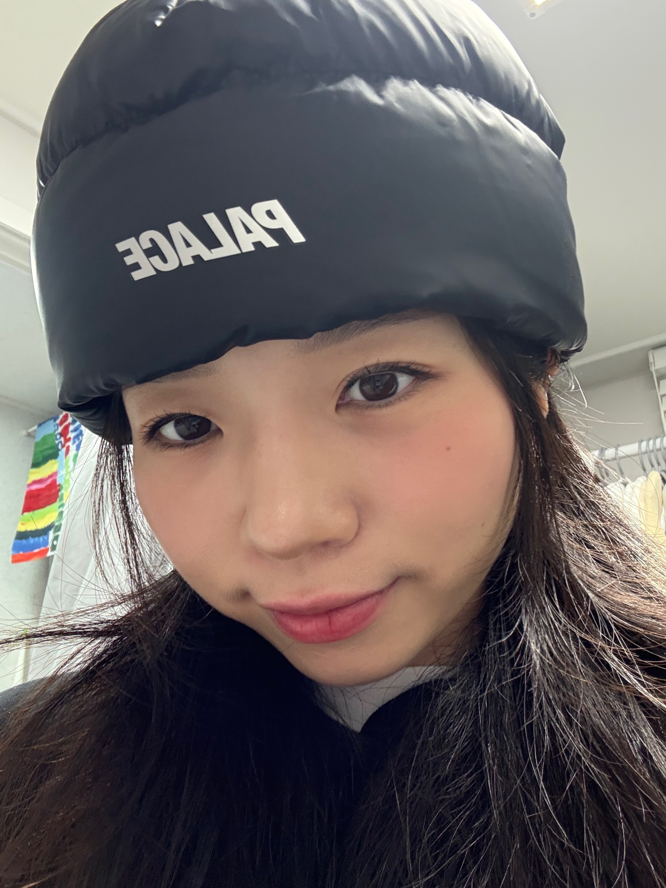 Palace Pertex Puffa Beanie Black - 24FW 착용 스타일 - 2
