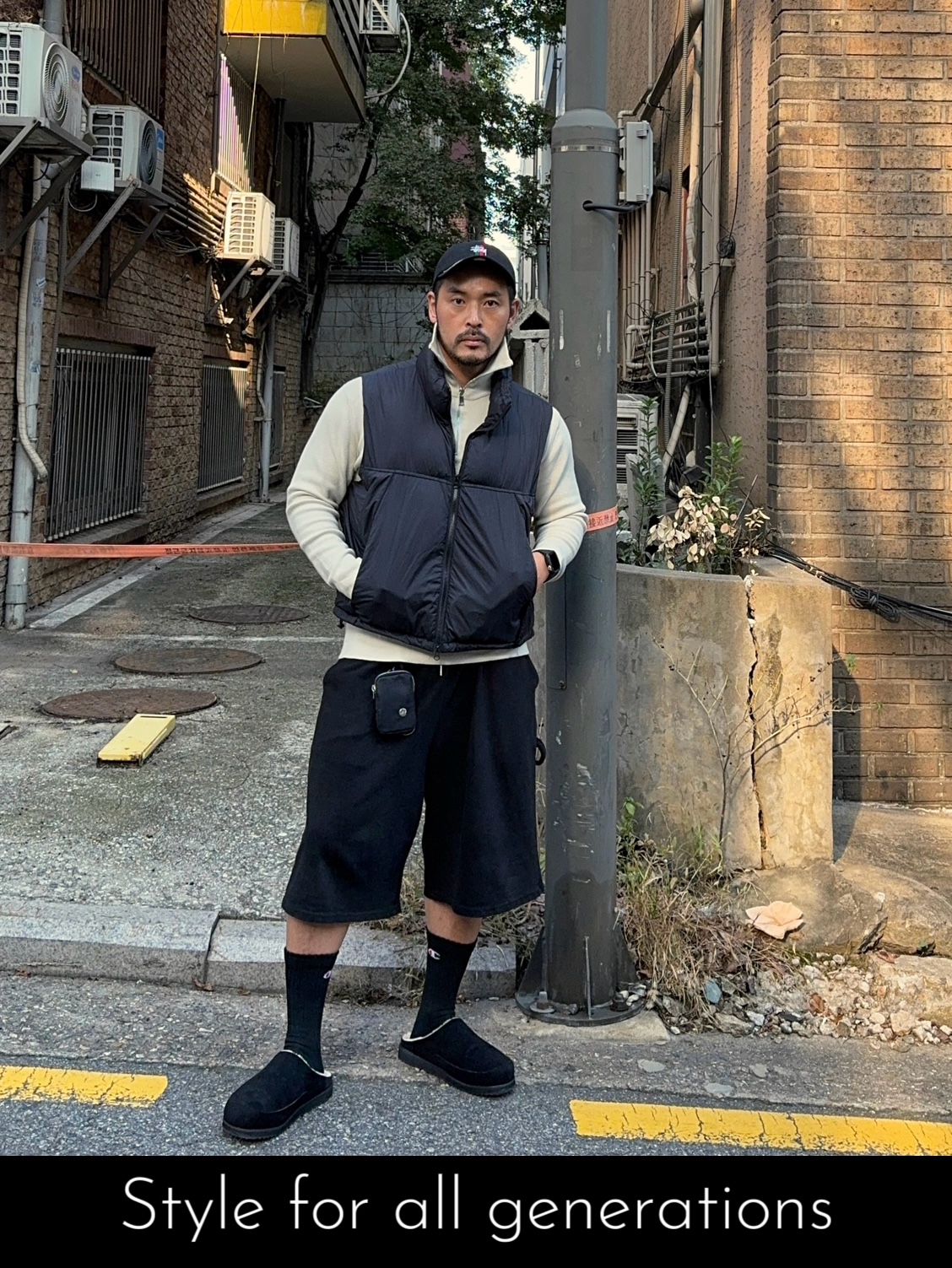 Millo Archive Crop Over Vest Black 착용 스타일 - 4