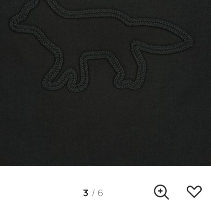 Maison Kitsune Contour Fox Patch Regular Sweatshirt Black 착용 스타일 - 2