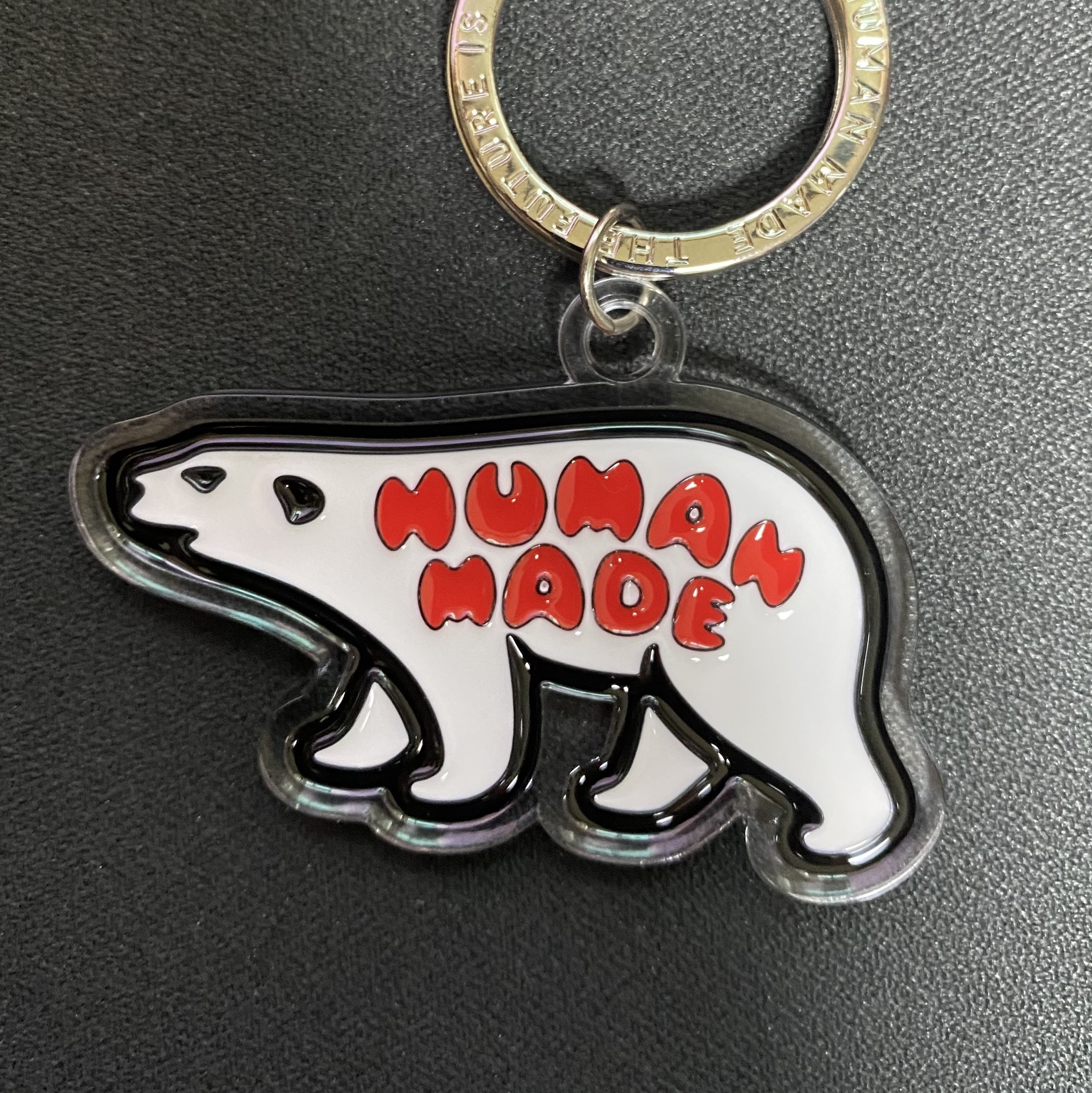 Human Made Animal Keychain White 착용 스타일