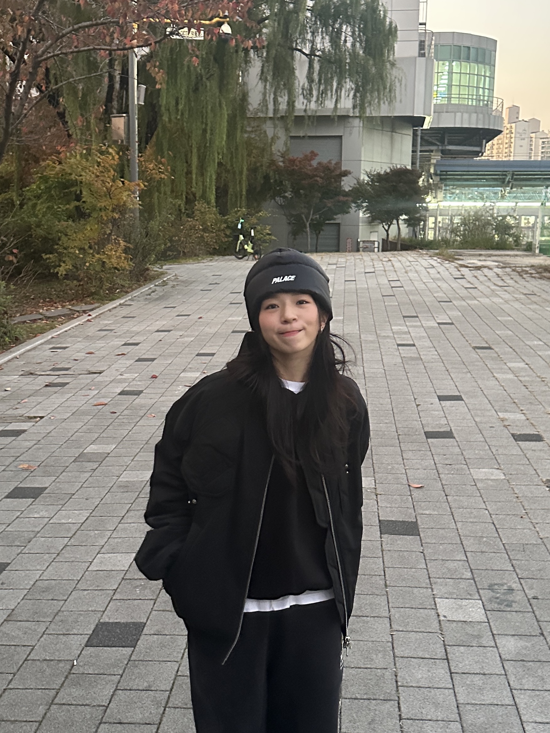 Palace Pertex Puffa Beanie Black - 24FW 착용 스타일 - 1