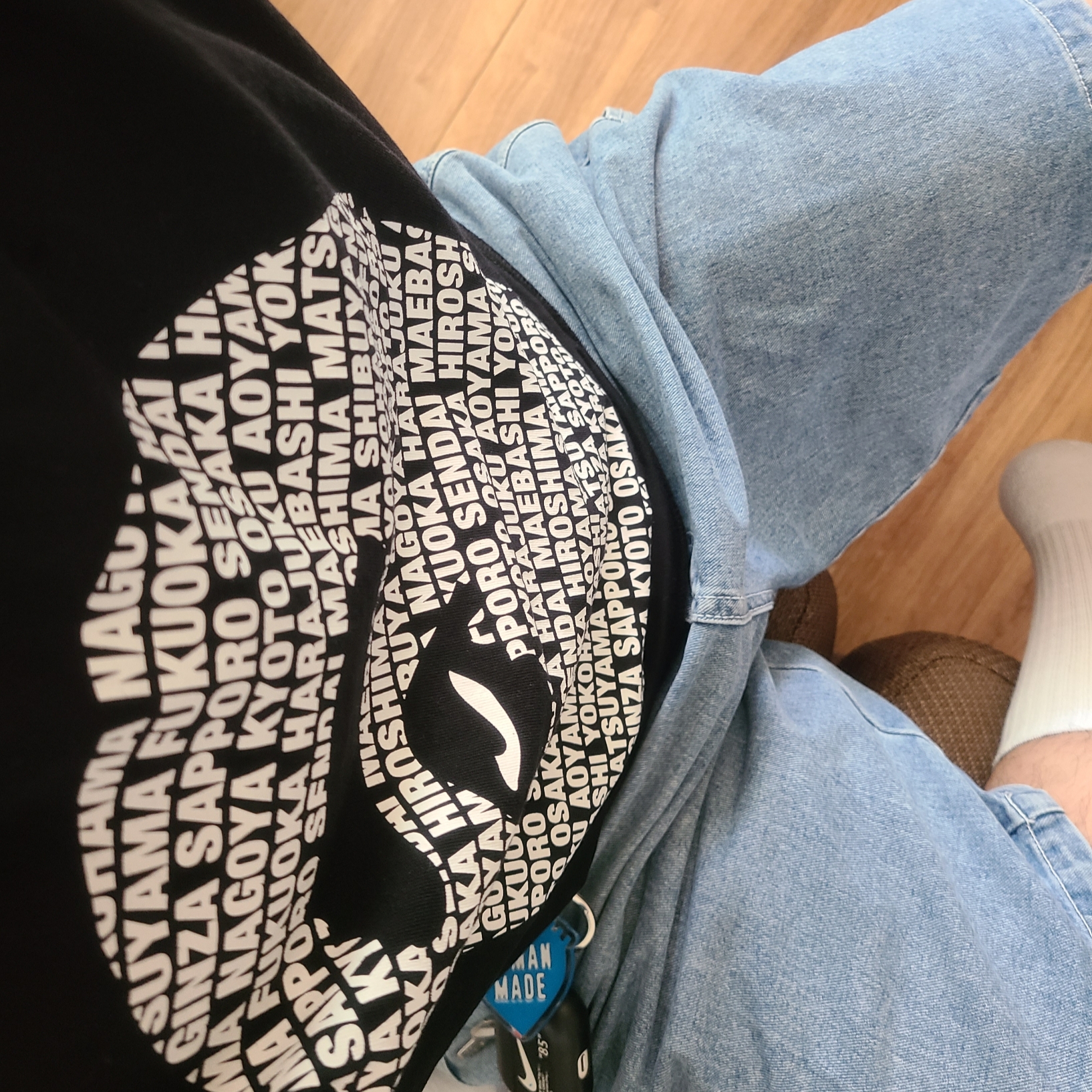 BAPE Japan Ape Head T-Shirt Black 착용 스타일