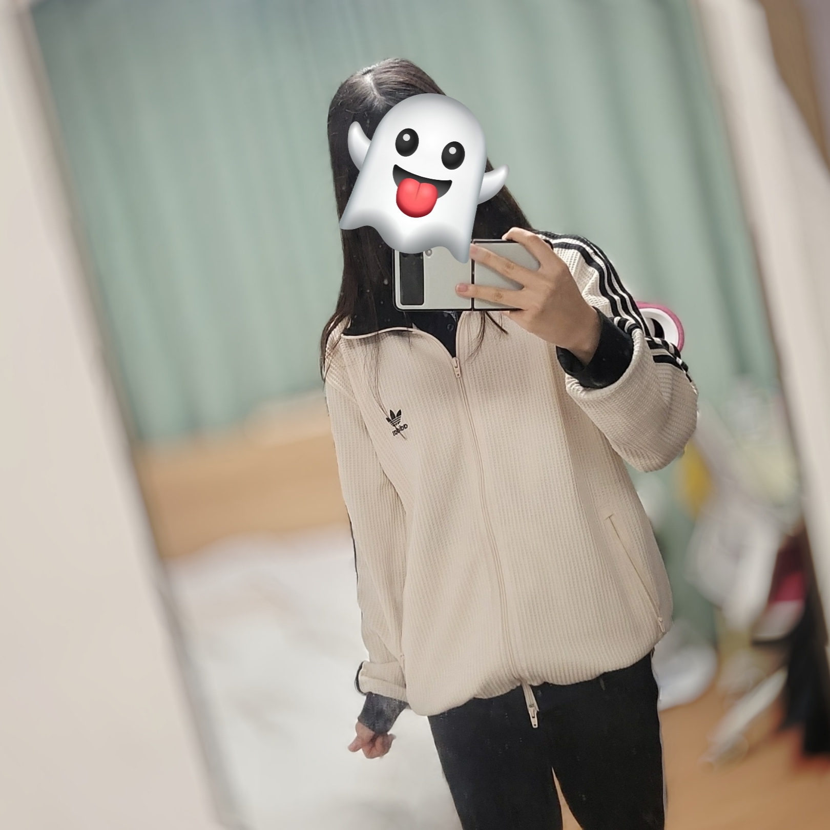 Adidas Waffle Beckenbauer Track Top Wonder White - KR Sizing 착용 스타일 - 2