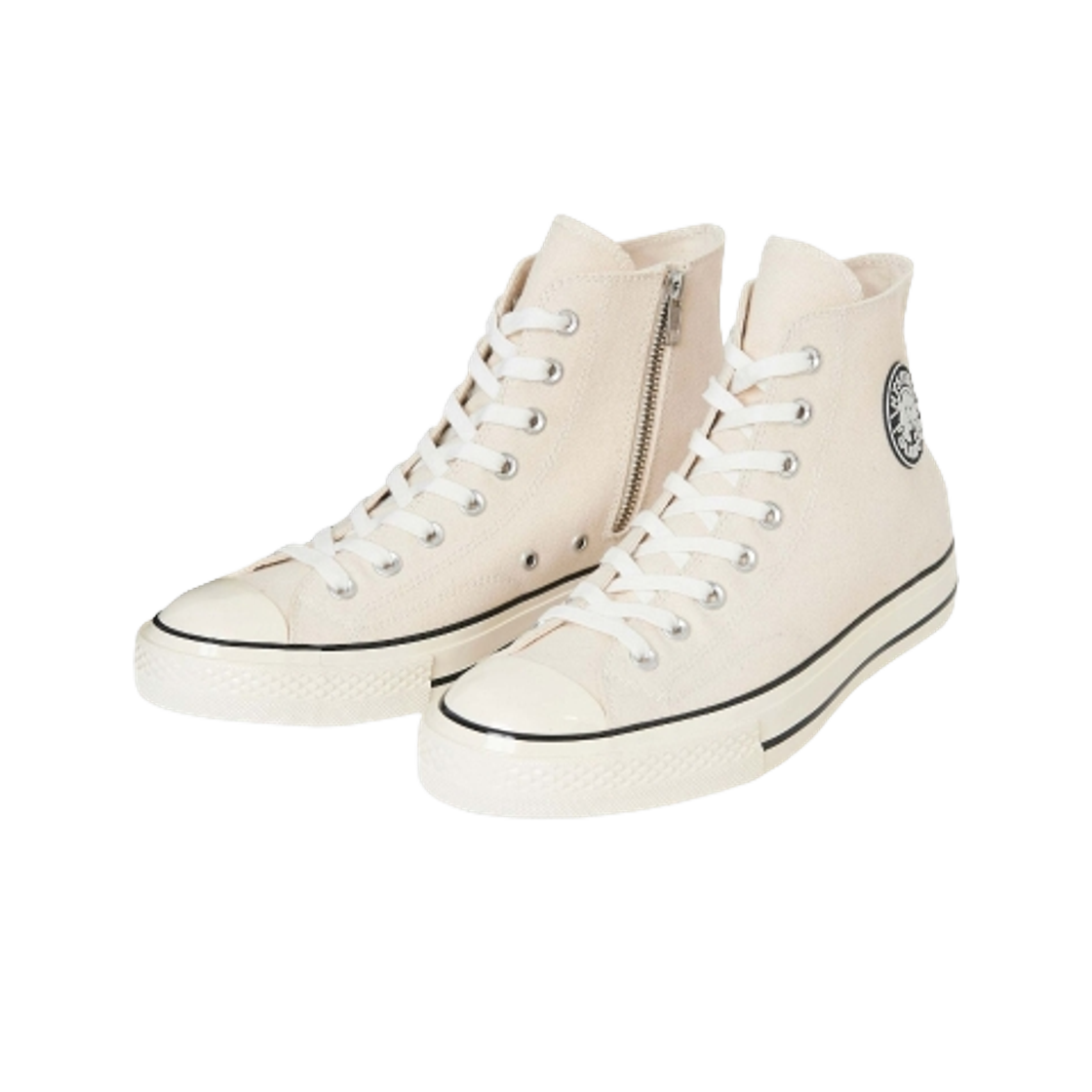 02243QS01 Hysteric Glamour Side Zip High-Top Sneakers White