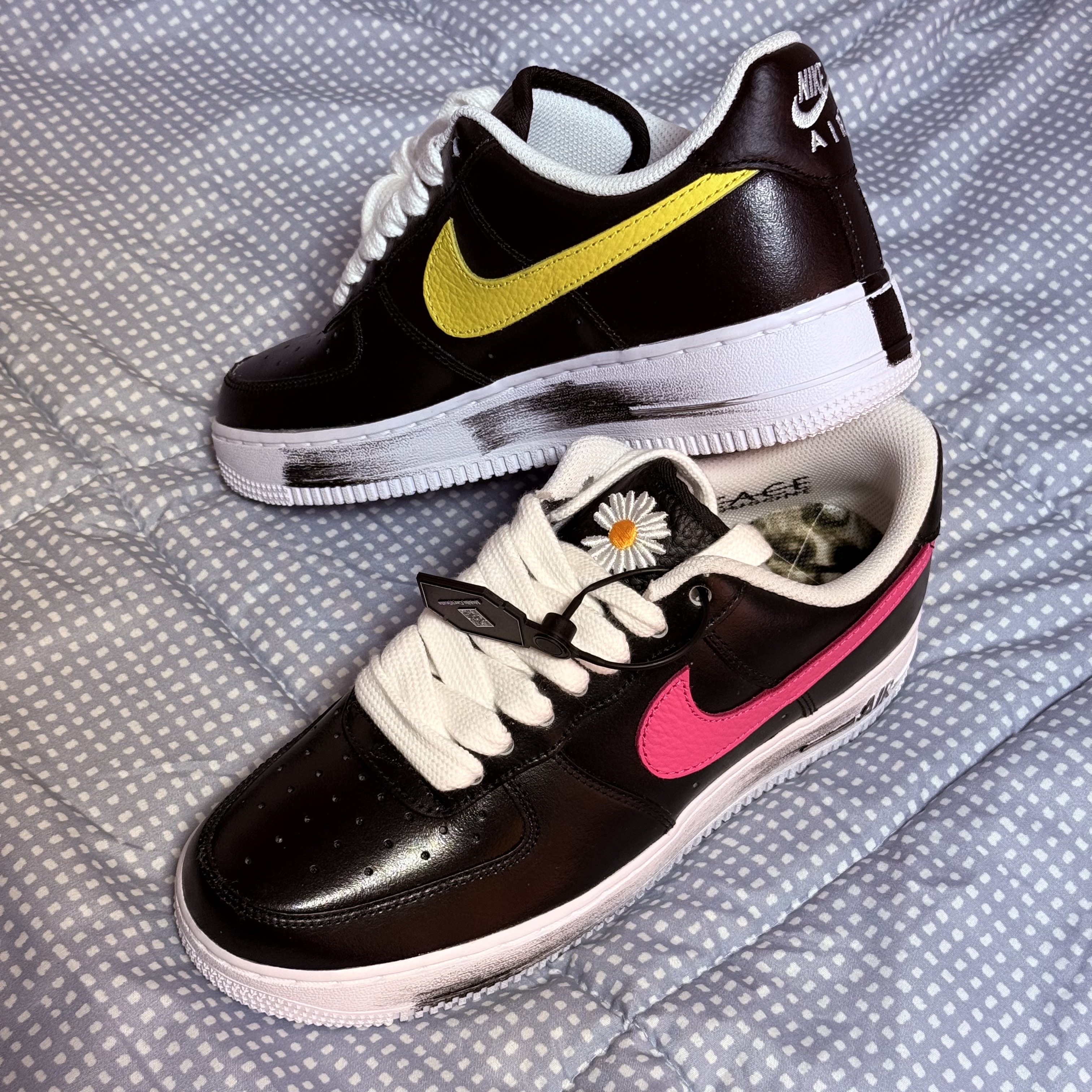 Nike x Peaceminusone Air Force 1 Low Para-Noise 3.0 Black and Multicolor 착용 스타일 - 7