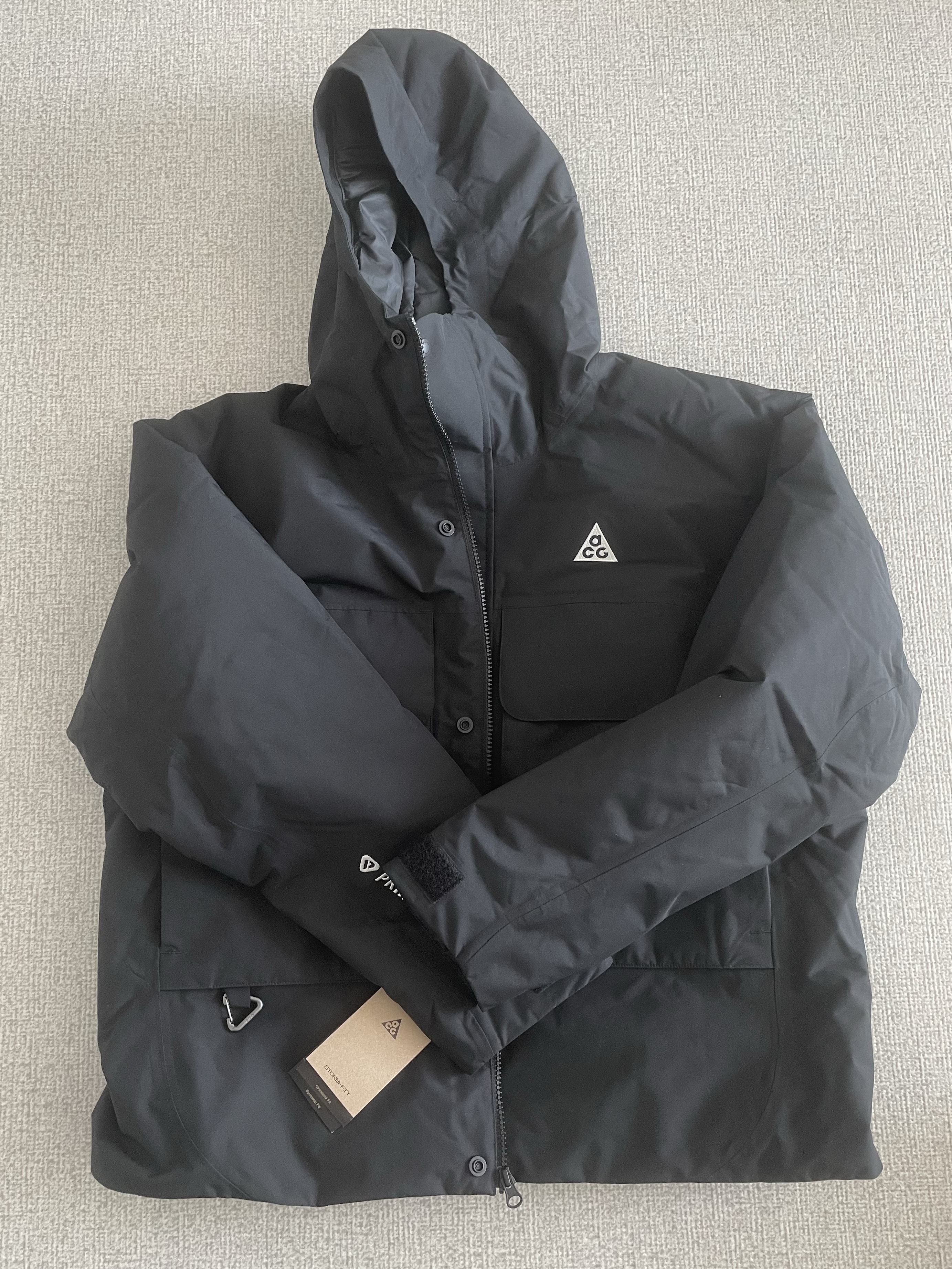 Nike ACG Primaloft Skull Peak Storm-Fit Jacket Black Anthracite - Asia 착용 스타일