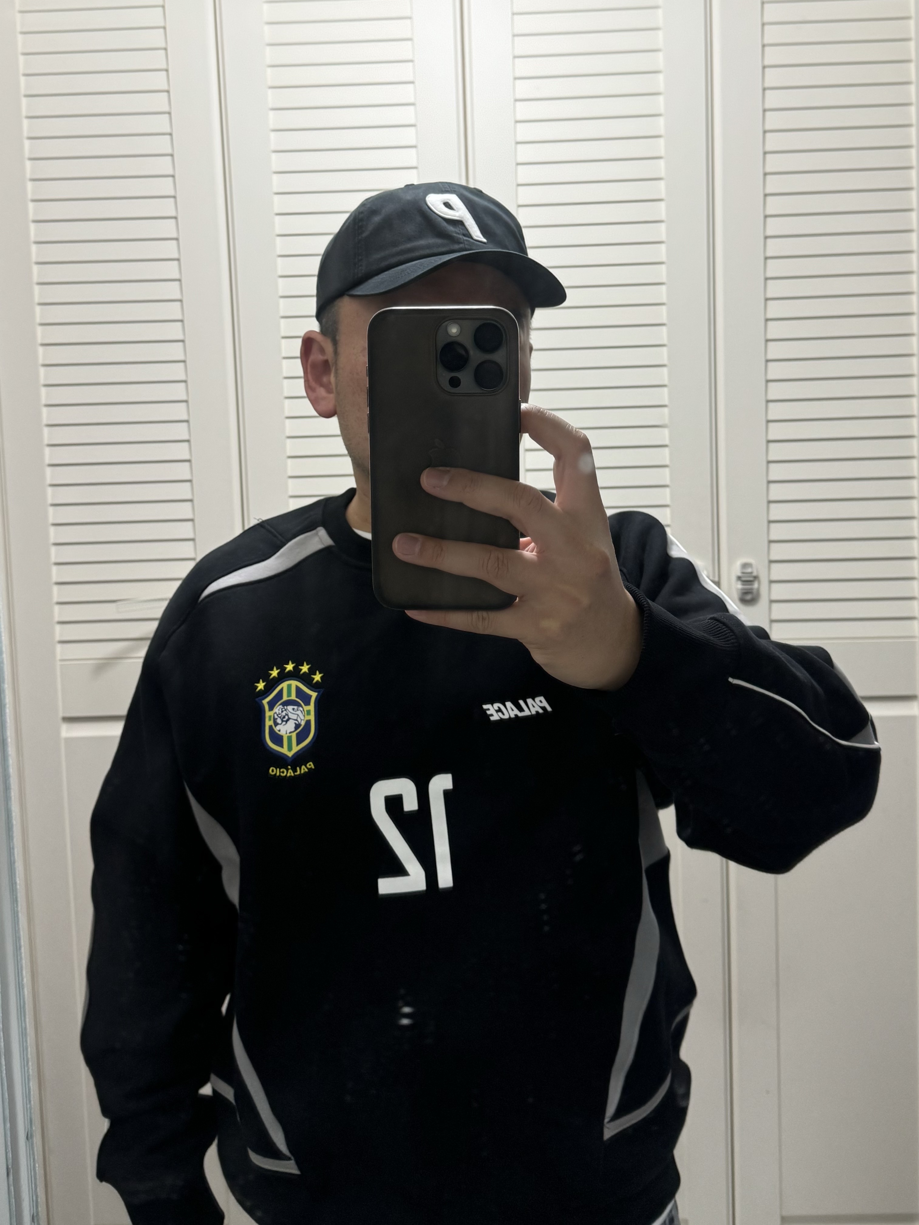 Palace Pro Team 02 Crew Black - 24FW, Palace P 6-Panel Cap Black - 24SS 착용 스타일