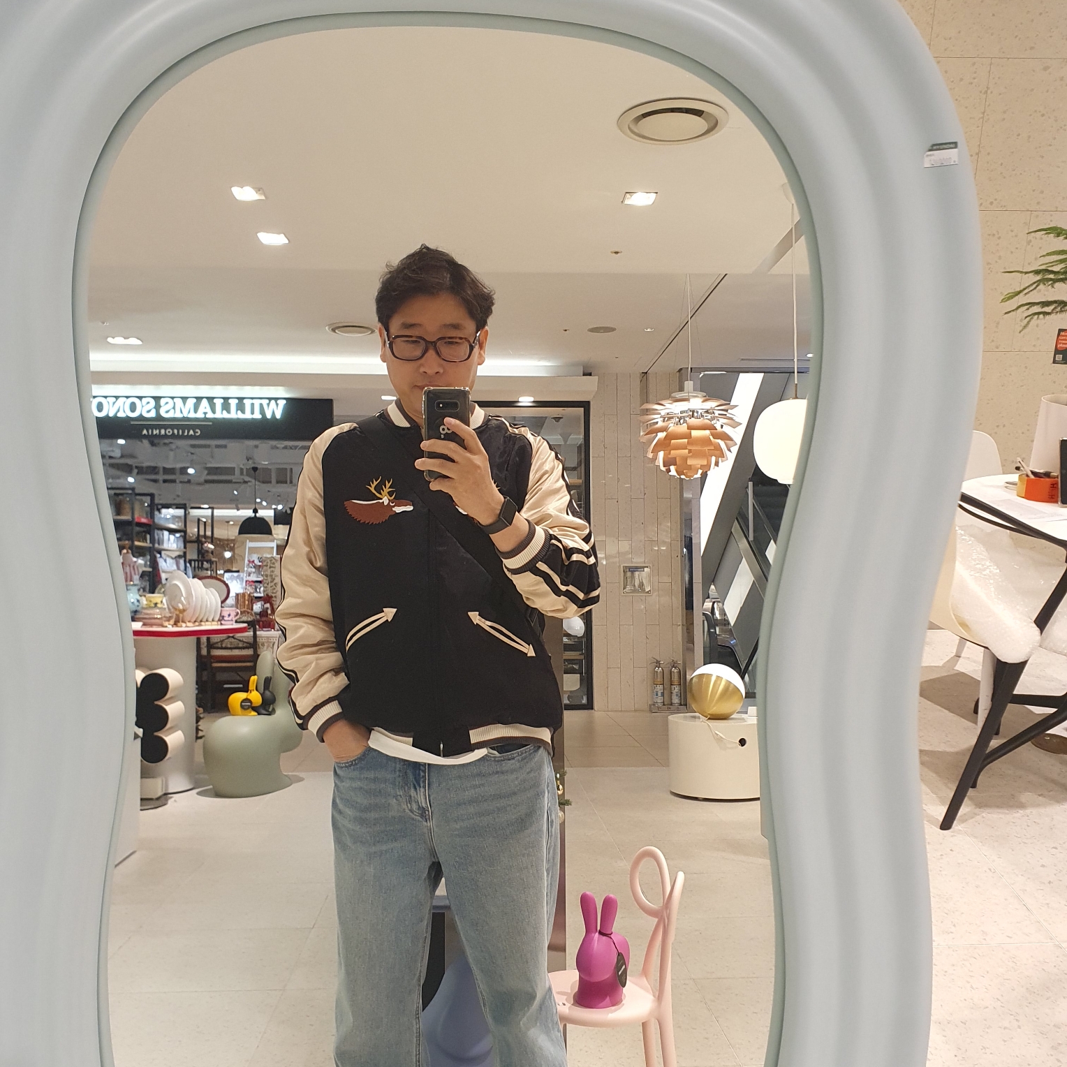 Houston Japan Rayon Souvenir Jacket Alaska Black 51394BK 착용 스타일