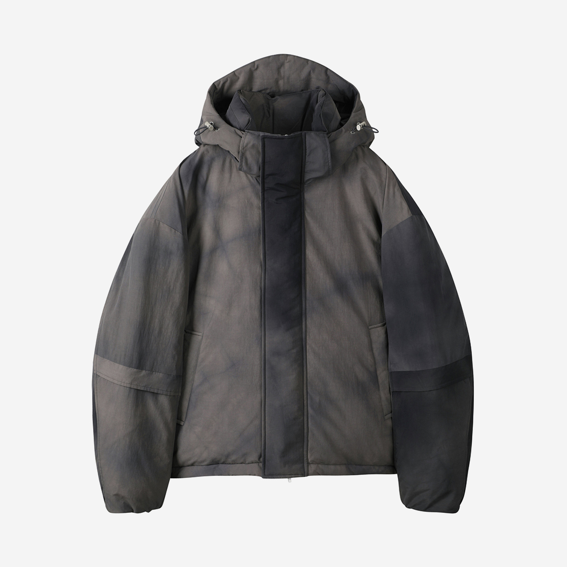 커스텀멜로우 다이드 다운 푸퍼 자켓 다크 그레이(Customellow Dyed Down Puffer Jacket Dark Gray)