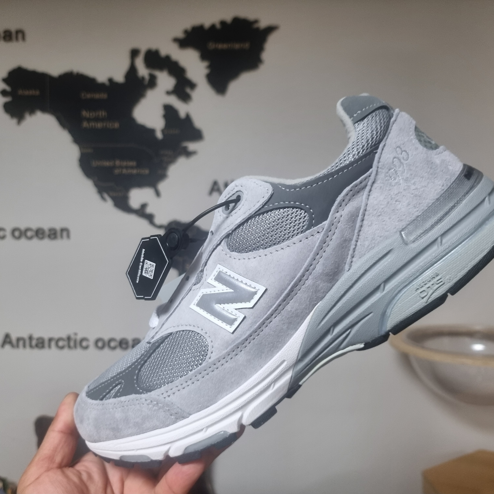 New Balance 993 Made in USA Grey - D Standard 착용 스타일 - 1