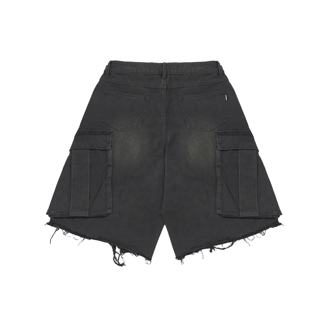 도미넌트 더티 와이드 버뮤다 팬츠 데님 블랙(Dominant Dirty Wide Bermuda Pants Denim Black) - 2