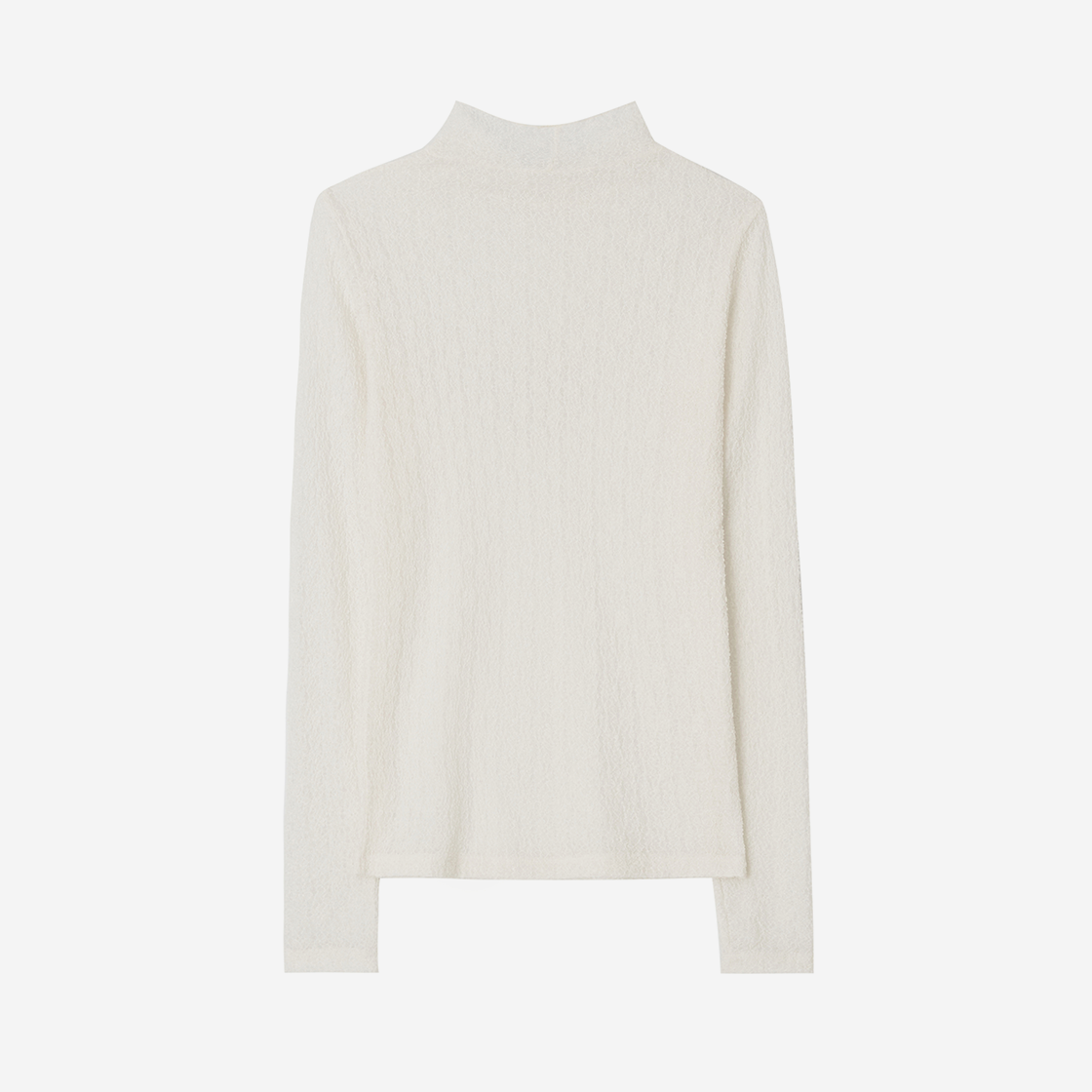 지지지 레이스 모크넥 티셔츠 아이보리(zeezeezee Lace Mock Neck T-Shirt Ivory) - 2