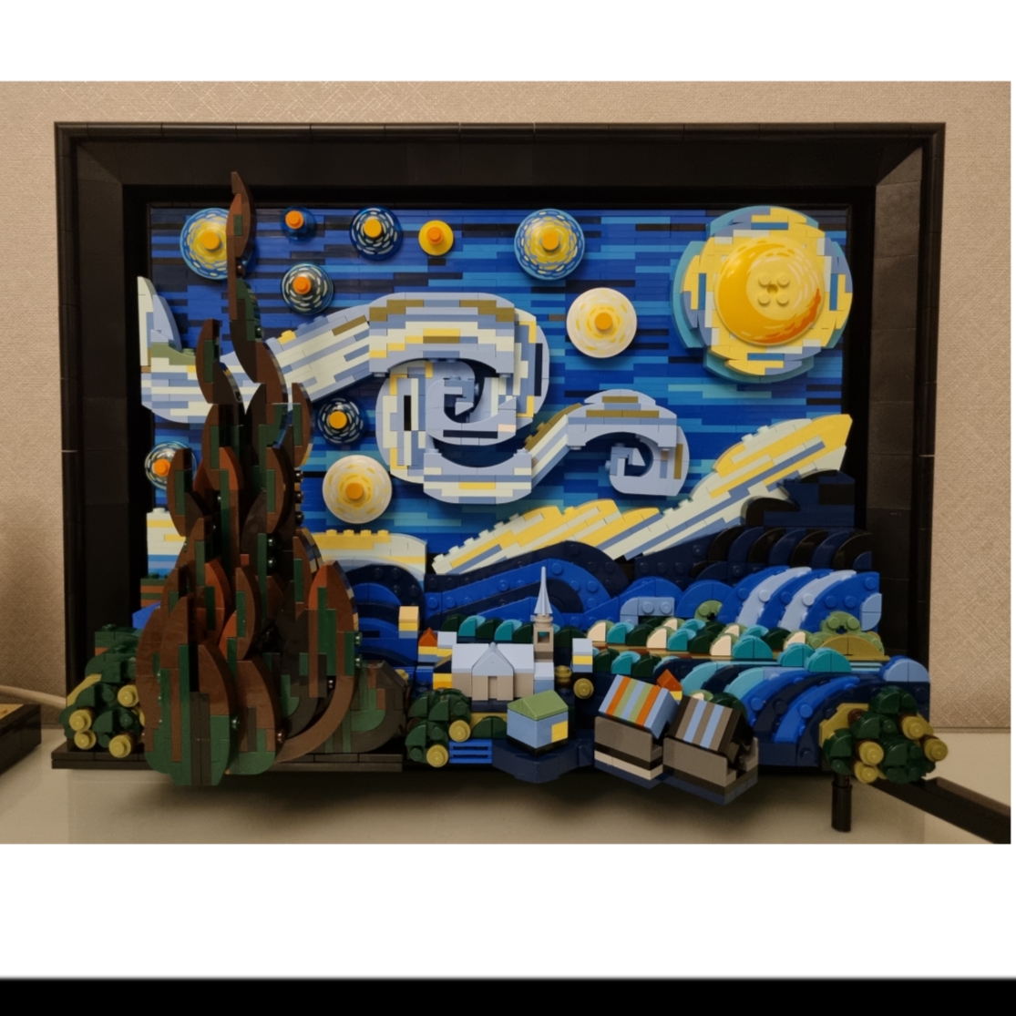 Lego Vincent Van Gogh The Starry Night 착용 스타일 - 3