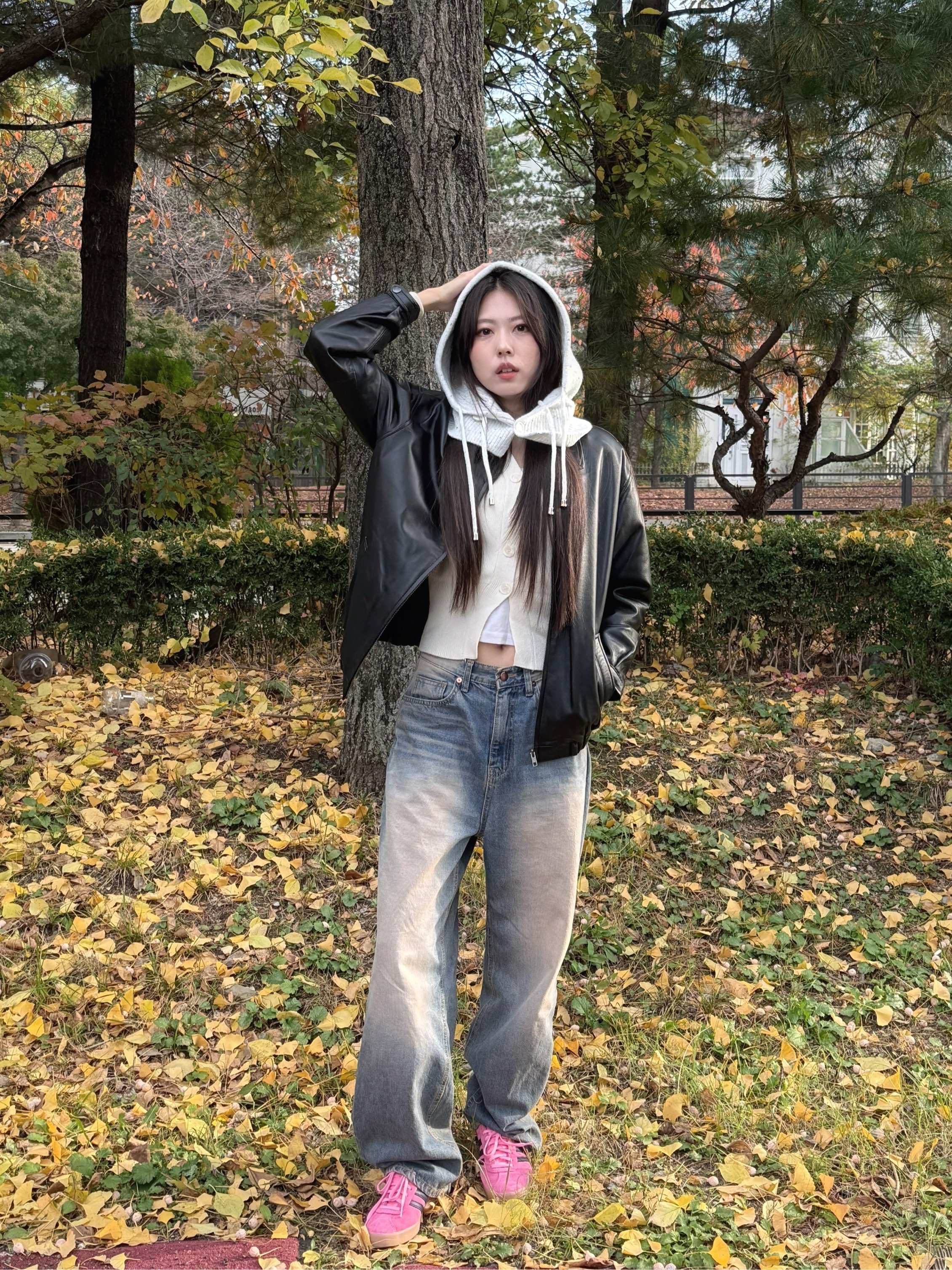 Allincomplete Double String Dot Balaclava White 착용 스타일 - 3