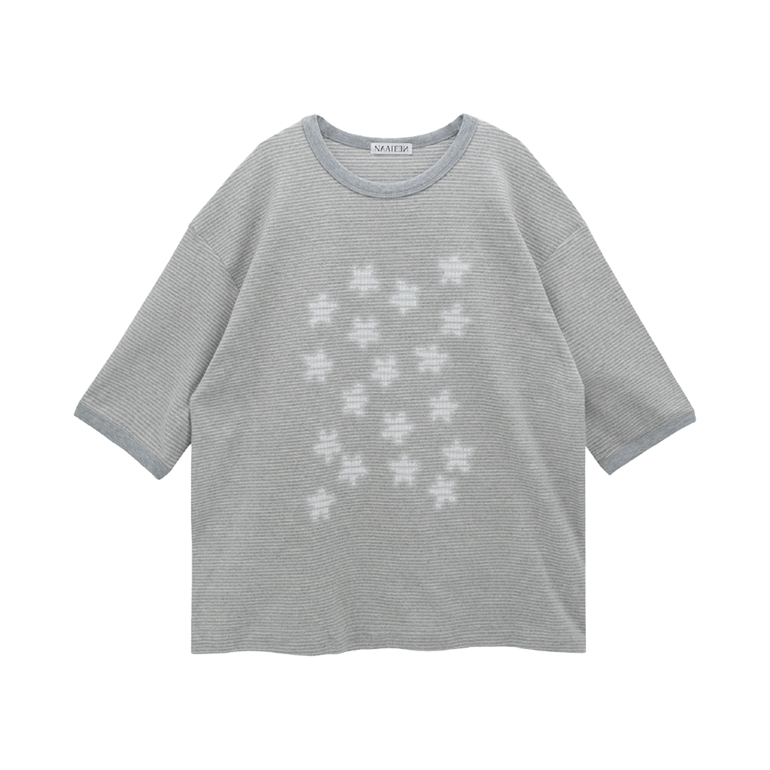 나이엔 스타 그래픽 단가라 오버핏 티셔츠(Naaieen Star Graphic Stripe T-Shirts)