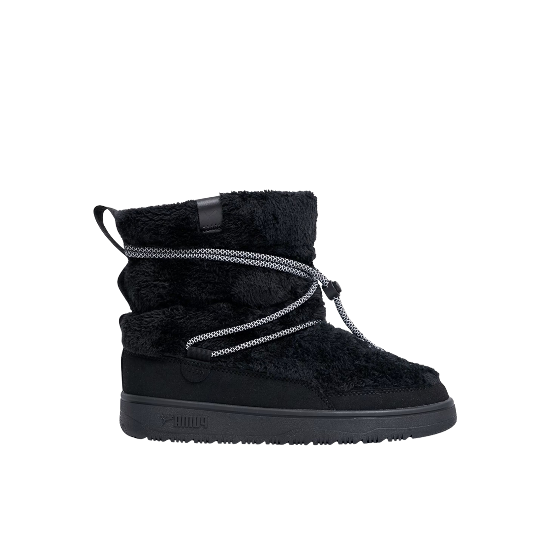 (W) 푸마 스노우배 스웨이드 푸마 블랙 플랫 다크 그레이((W) Puma Snowbae Suede Puma Black Flat Dark Gray) - 1