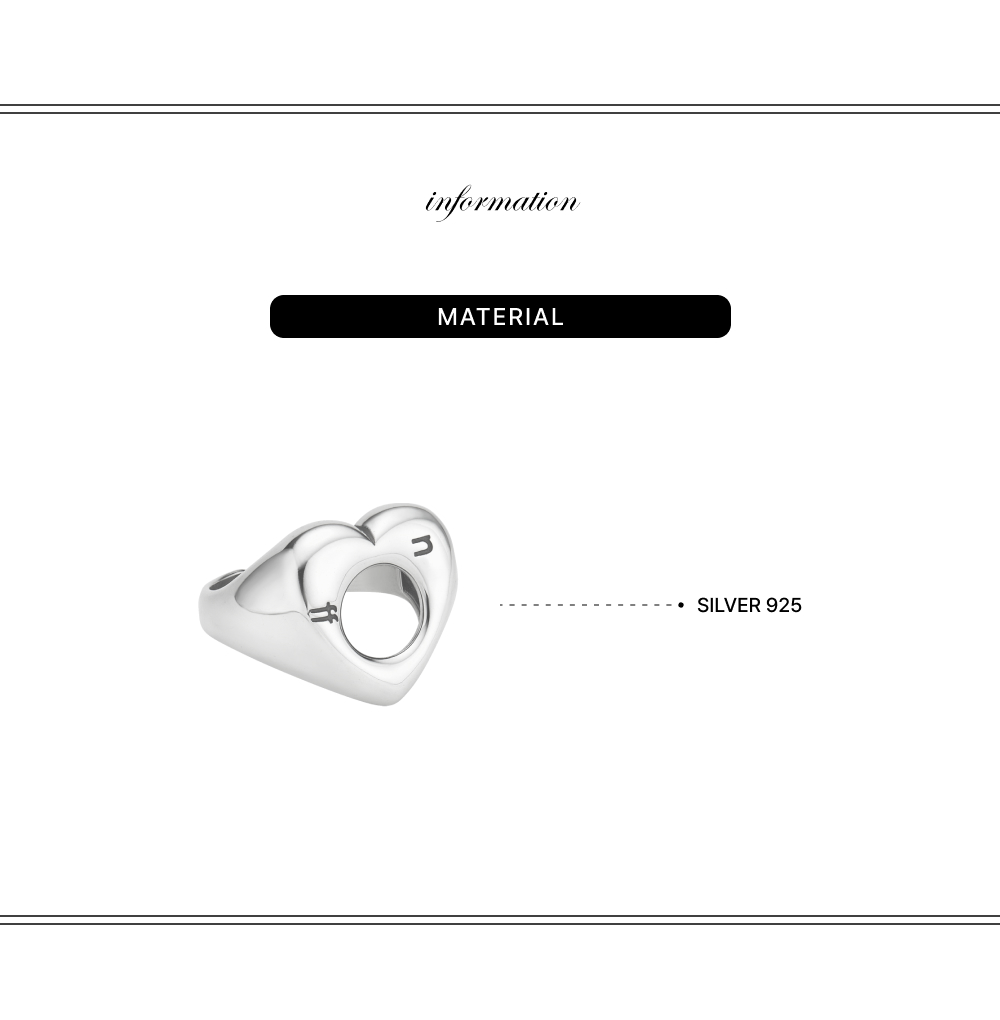 ☆nff☆ silver925 heart void ringblack silver nff1 엔프프 실버925 하트 보이드 링 블랙 실버 | Nff | KREAM