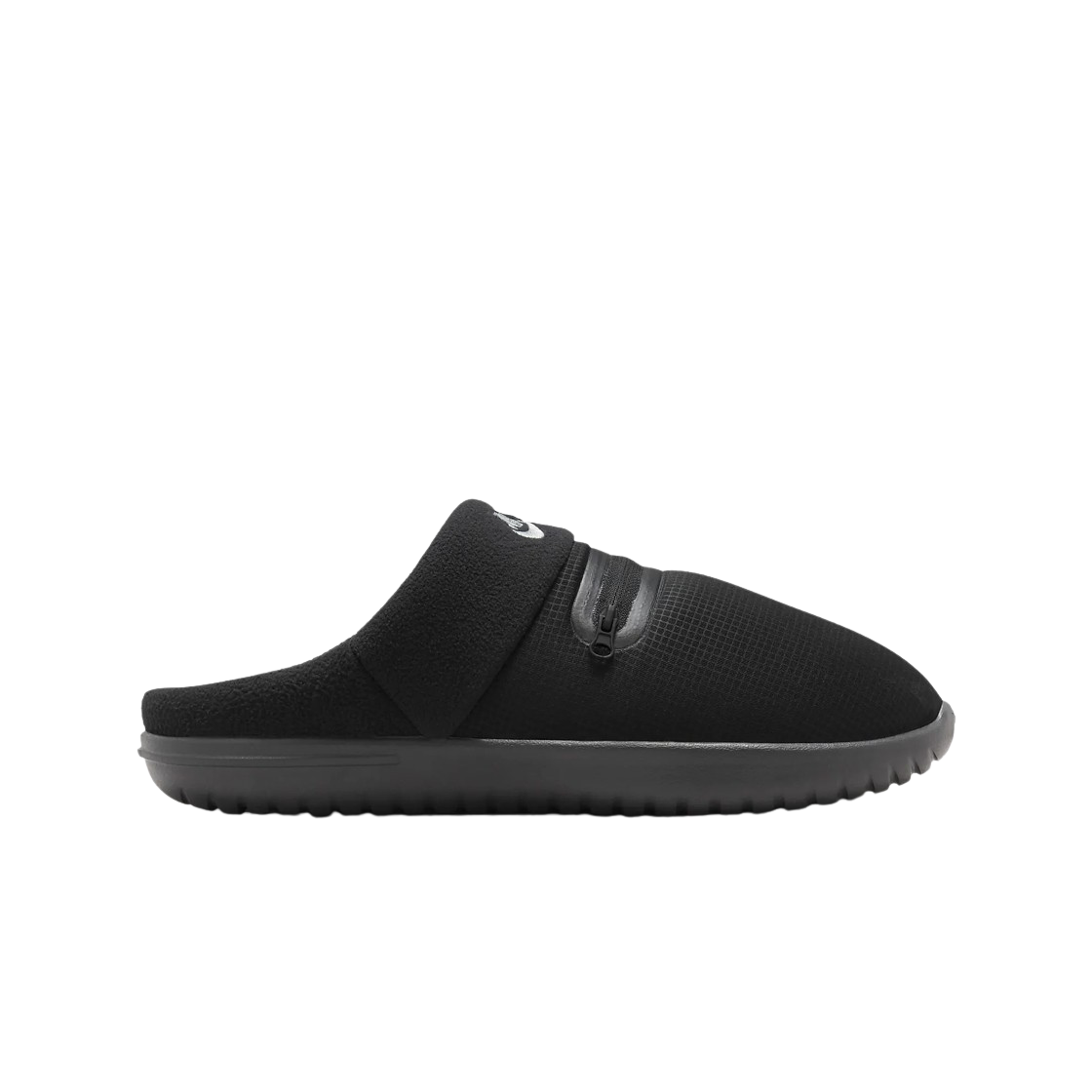 Nike Burrow Slippers Black Metallic Silver