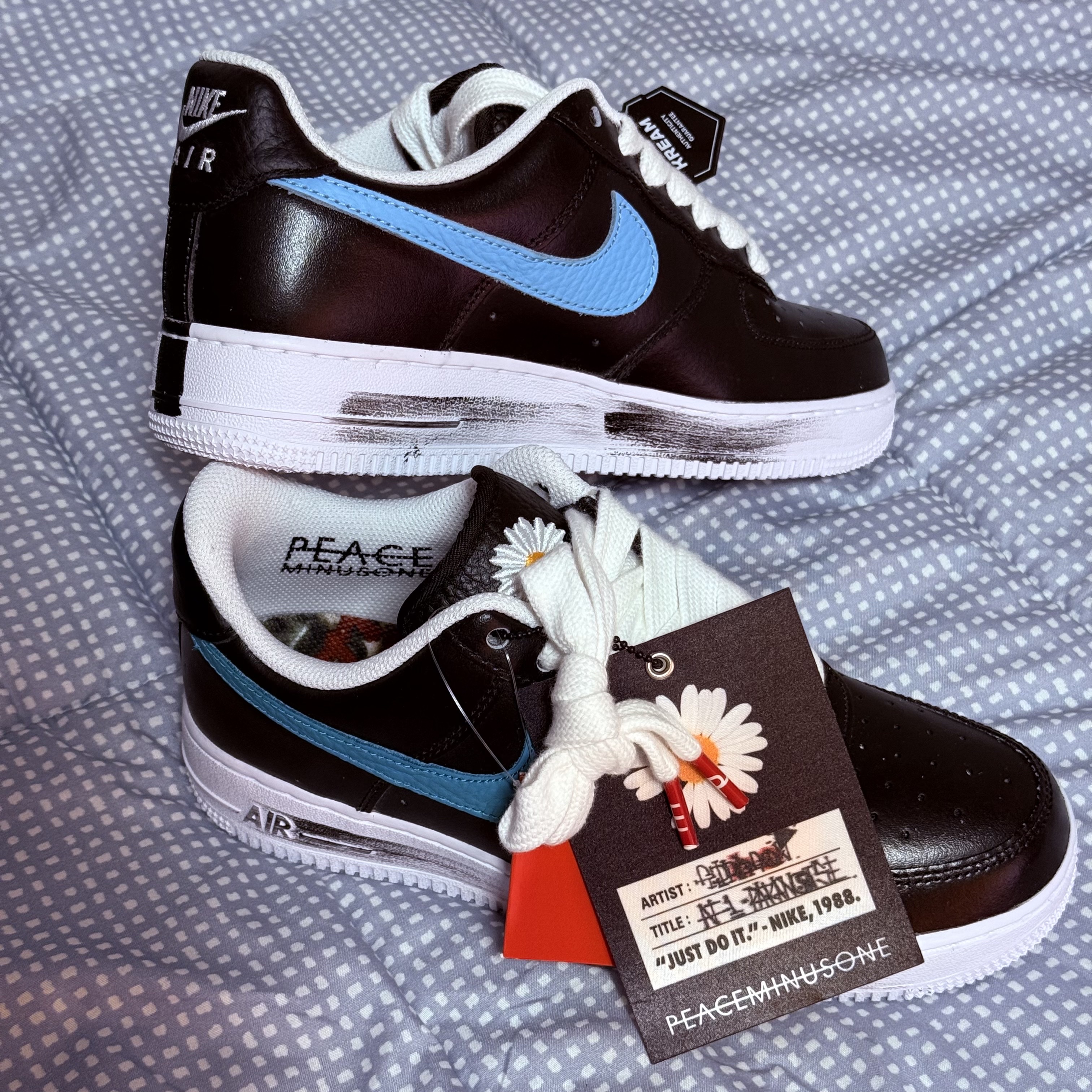 Nike x Peaceminusone Air Force 1 Low Para-Noise 3.0 Black and Multicolor 착용 스타일 - 6
