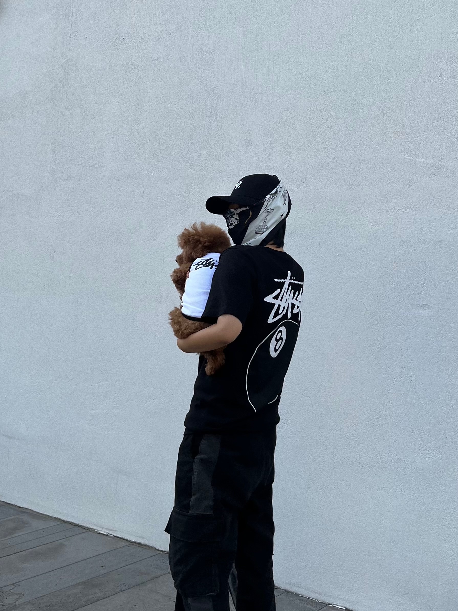 Stussy 8 Ball Pigment Dyed T-Shirt Black - 22SS 착용 스타일 - 2